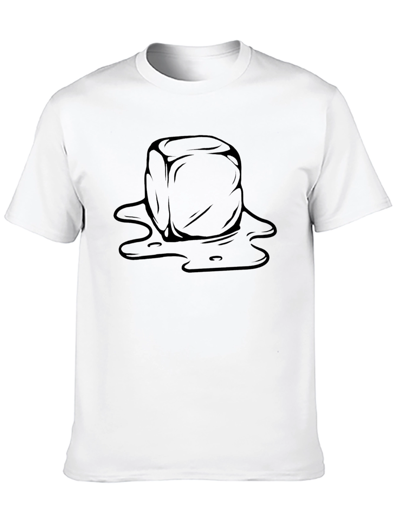 Melting Cube Graphic Tee - Cool Design