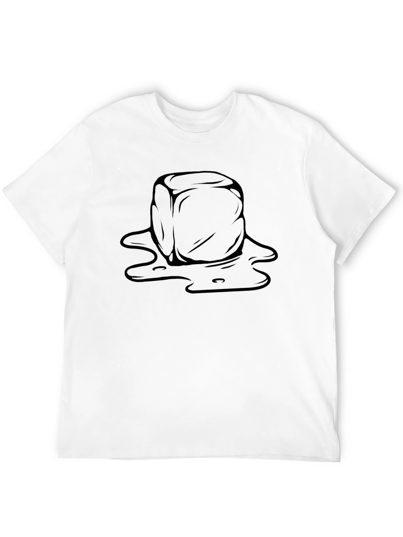 Melting Cube Graphic Tee - Cool Design
