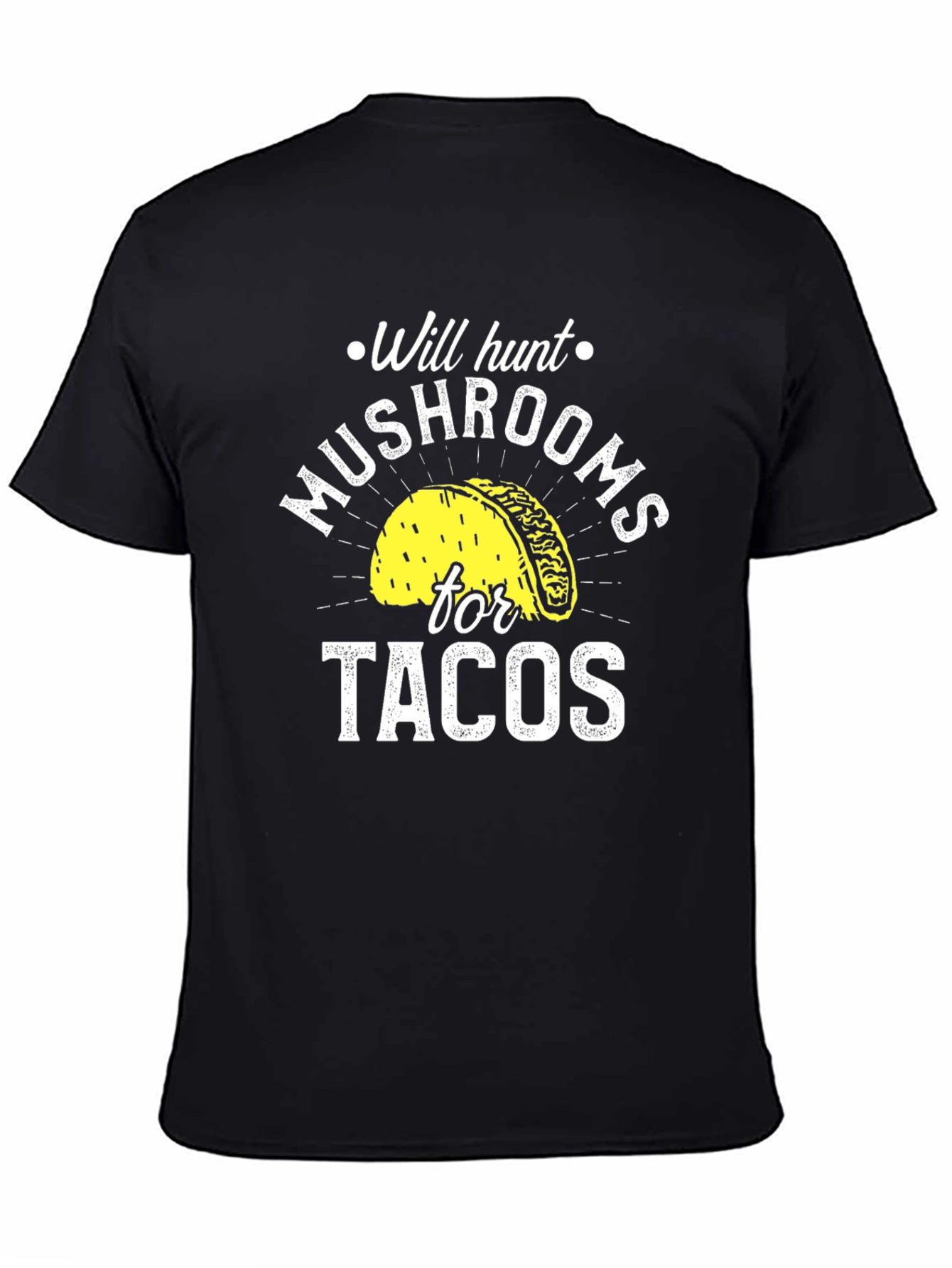 Mushroom Hunting Tacos Funny Graphic Tee