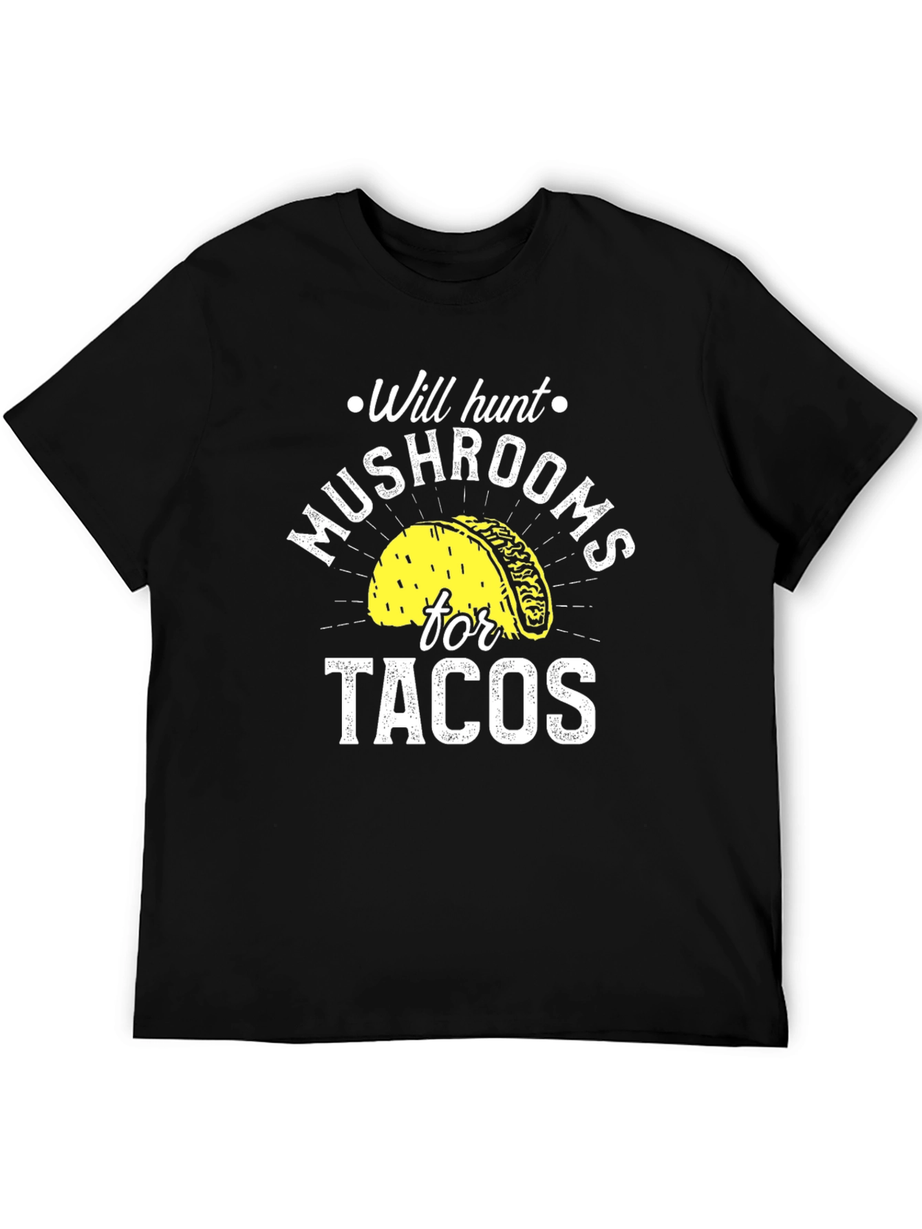 Mushroom Hunting Tacos Funny Graphic Tee