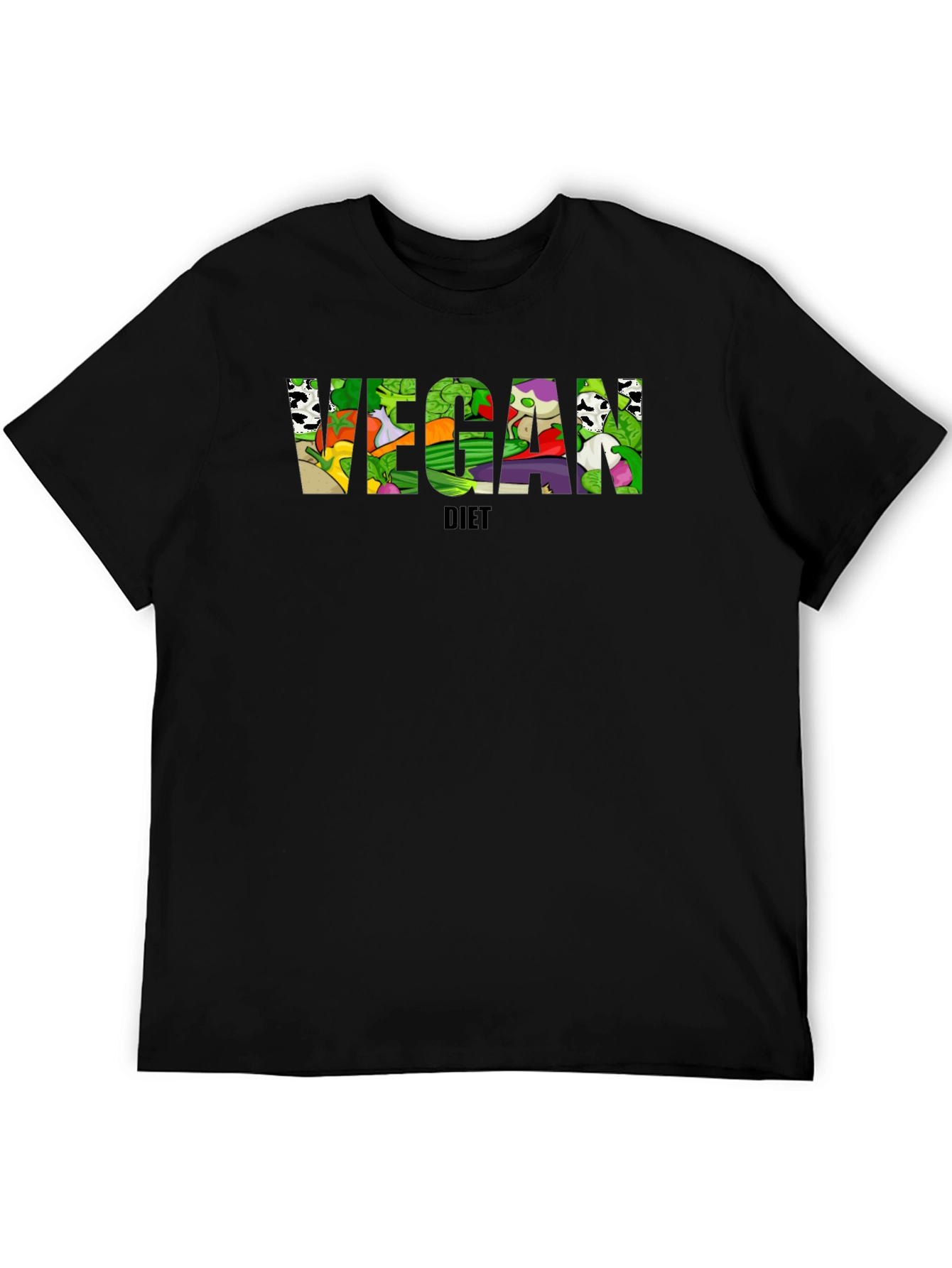 Vegan Diet Black T-Shirt