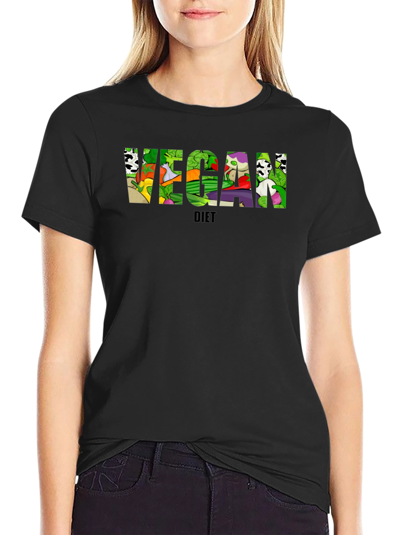 Vegan Diet Black T-Shirt