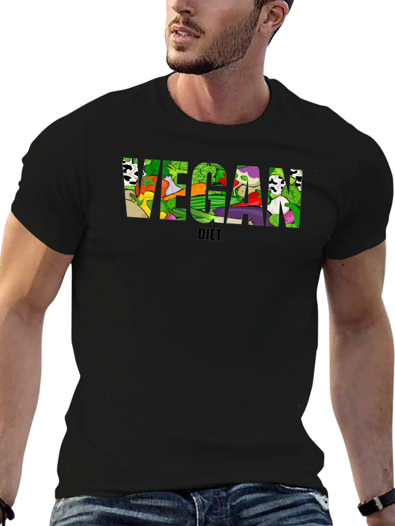 Vegan Diet Black T-Shirt