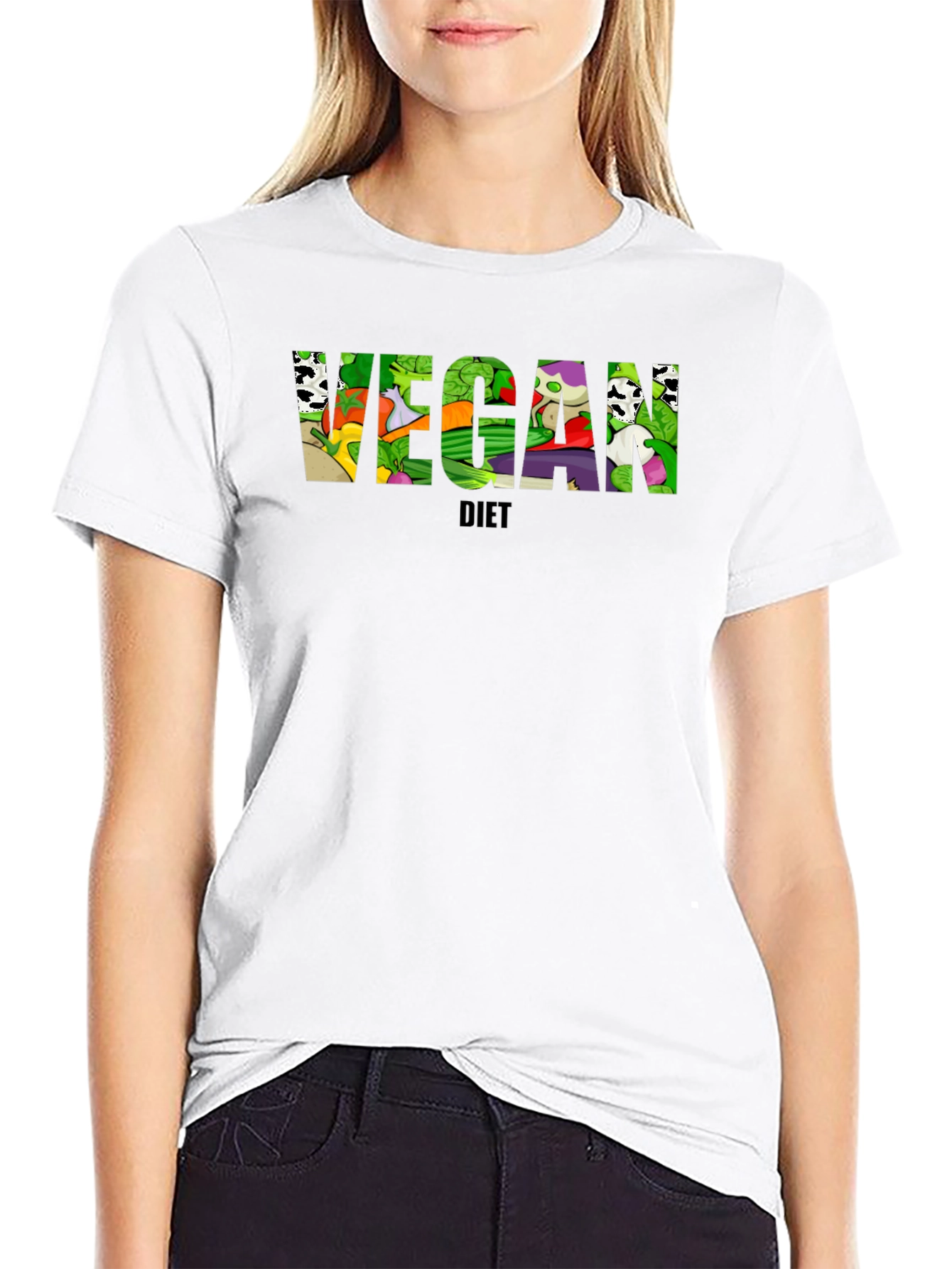 Vegan Diet Black T-Shirt