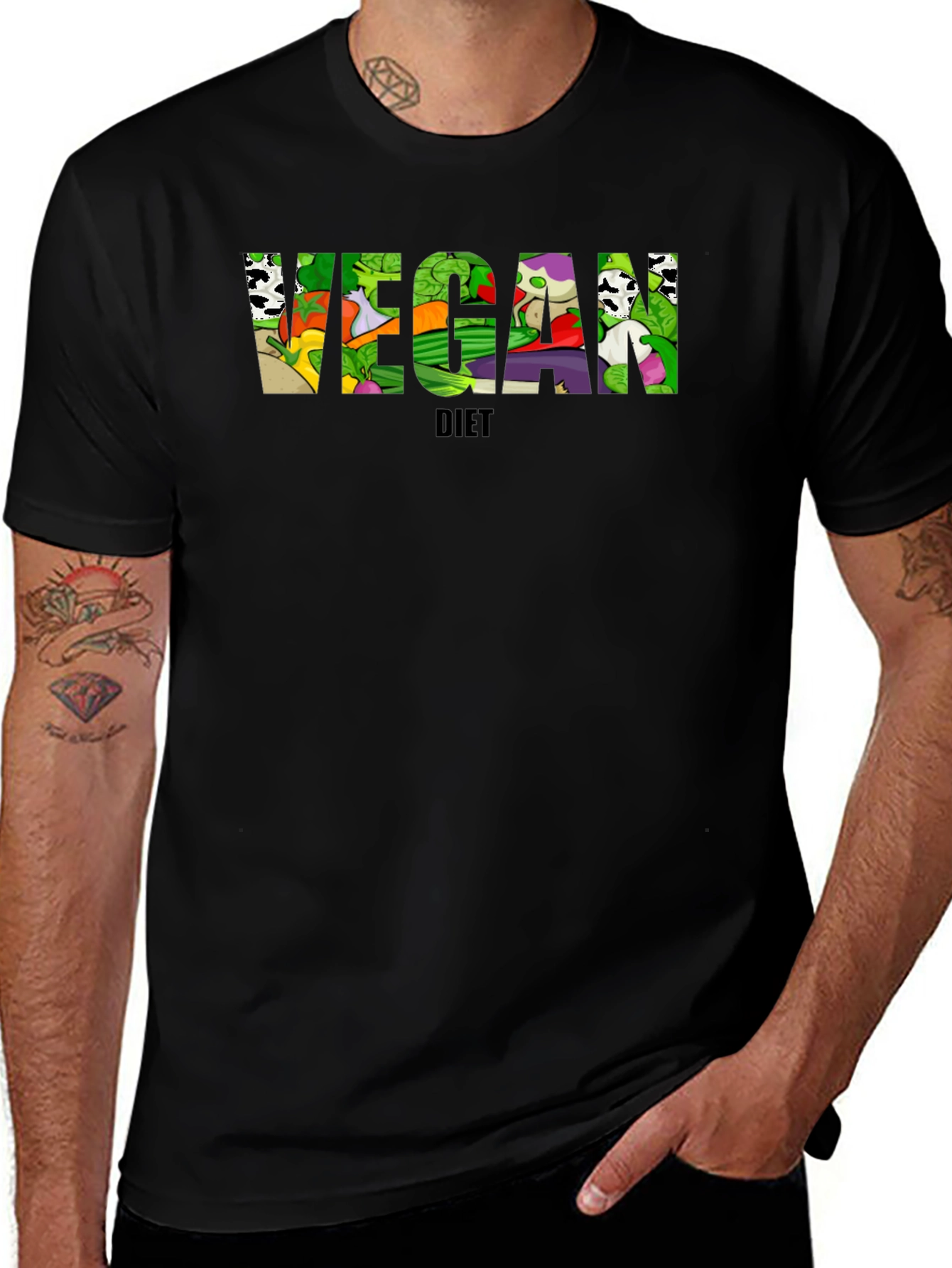 Vegan Diet Black T-Shirt
