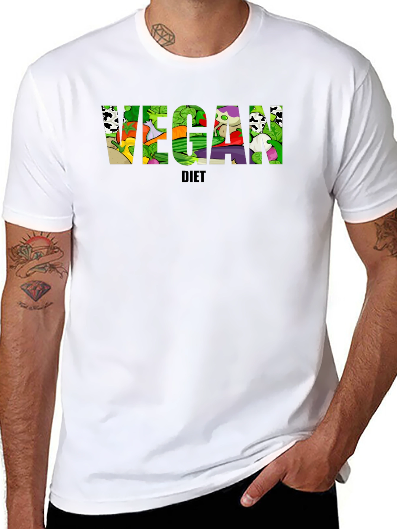 Vegan Diet Black T-Shirt