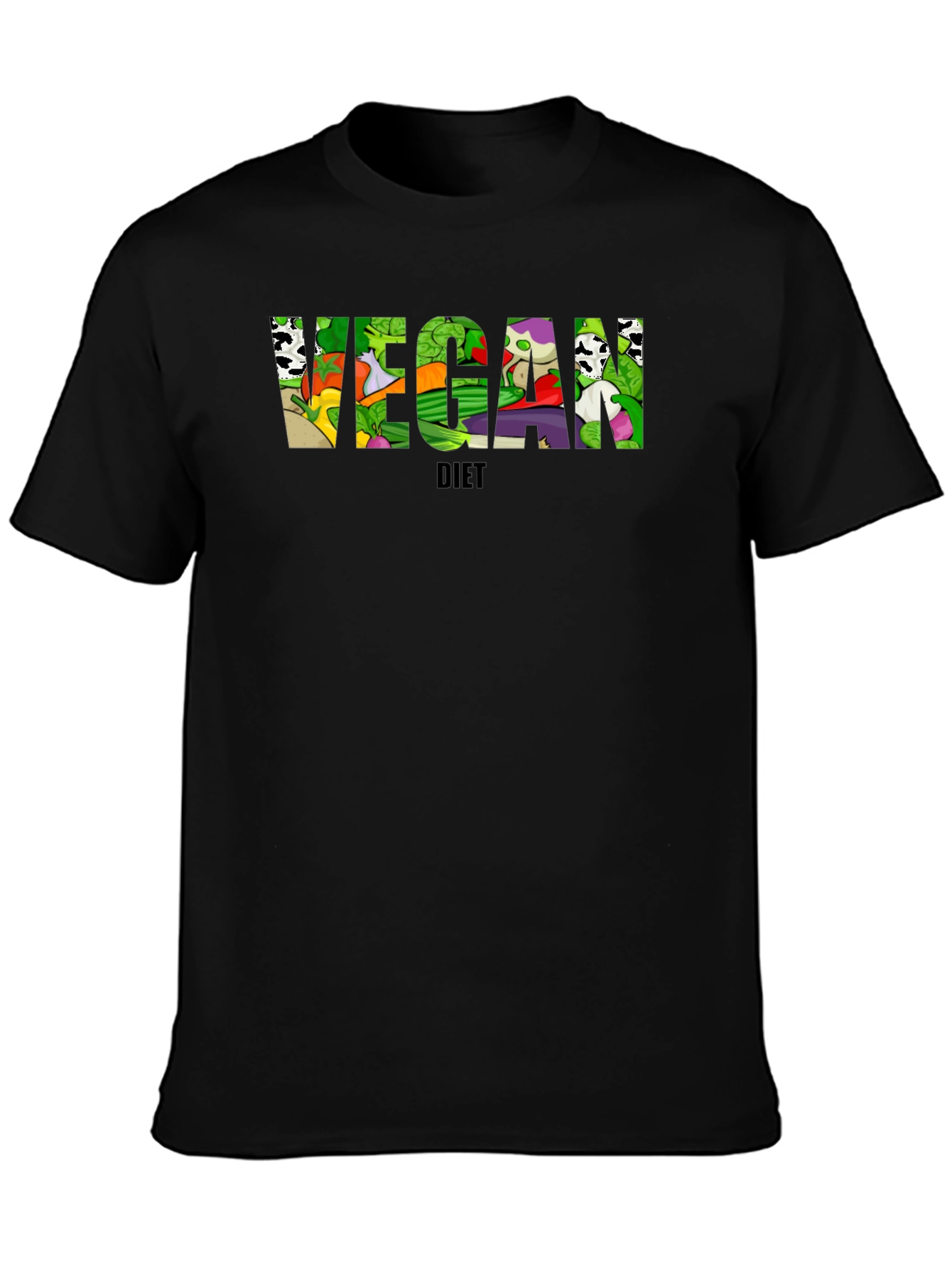 Vegan Diet Black T-Shirt