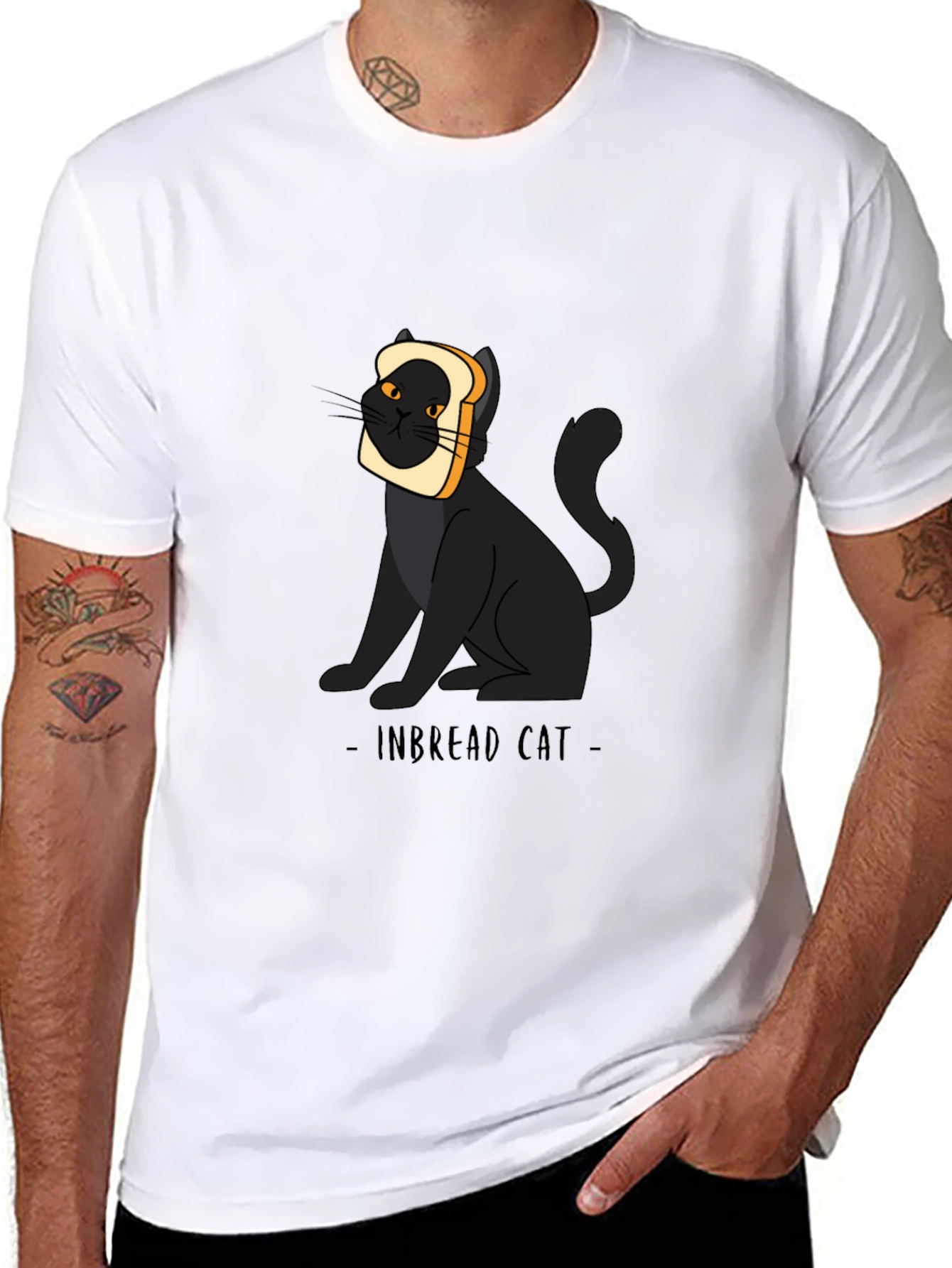 Inbread Cat Graphic T-Shirt - Funny Cat Tee