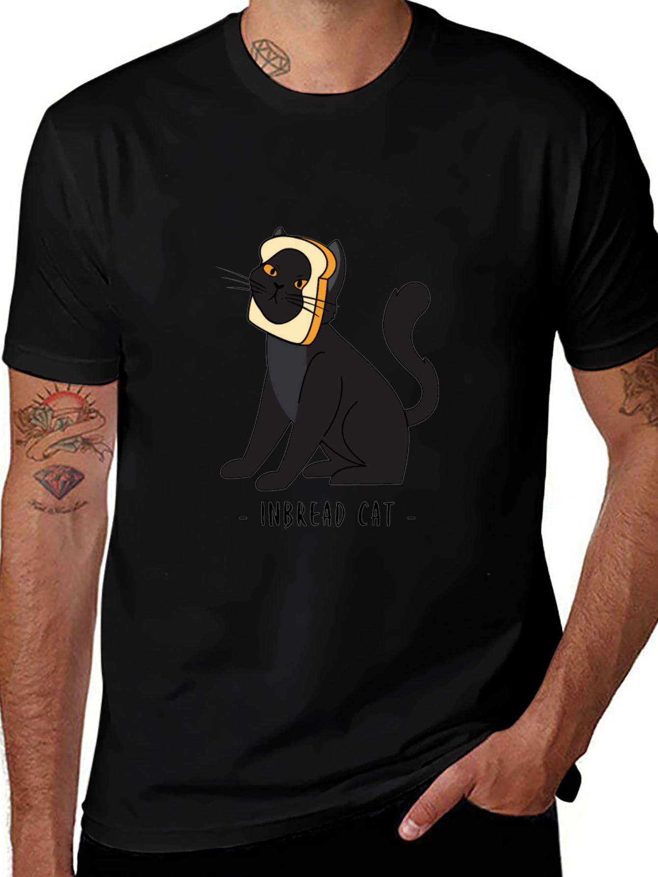 Inbread Cat Graphic T-Shirt - Funny Cat Tee