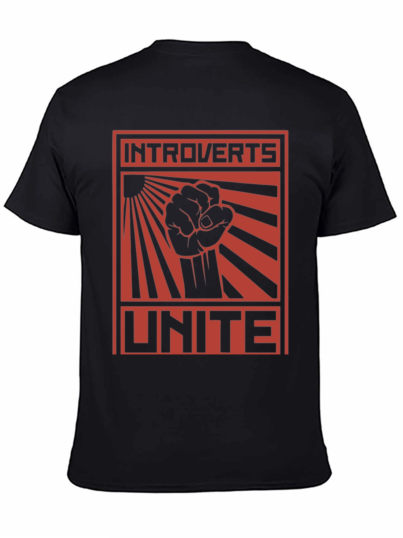 Introverts Unite Graphic Tee - Black Cotton