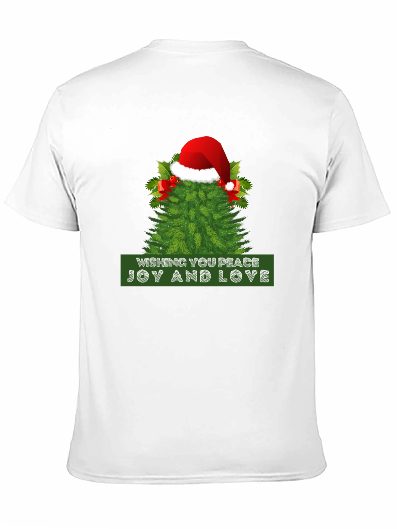 Festive Peace Joy and Love Christmas Tee