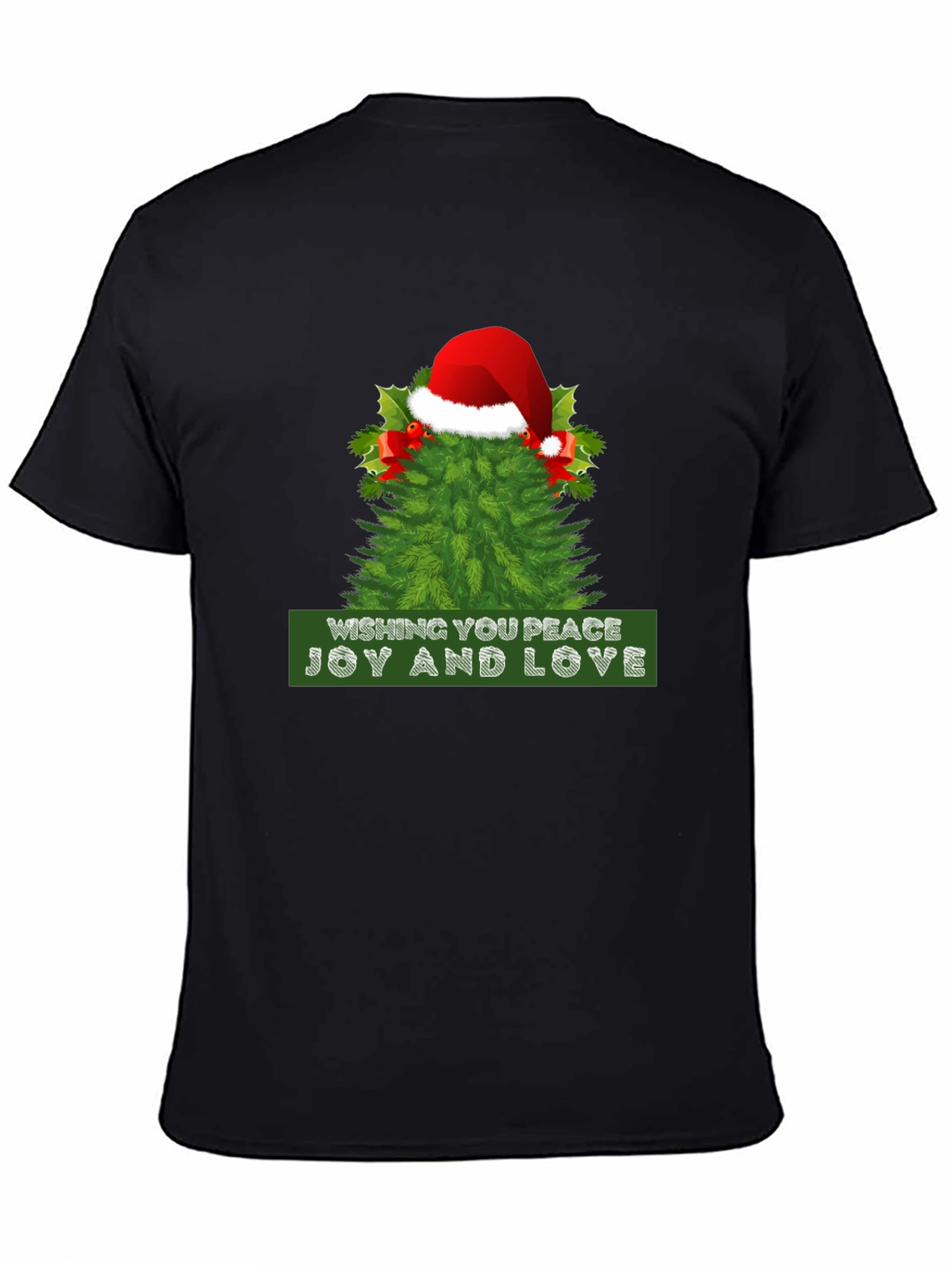 Festive Peace Joy and Love Christmas Tee