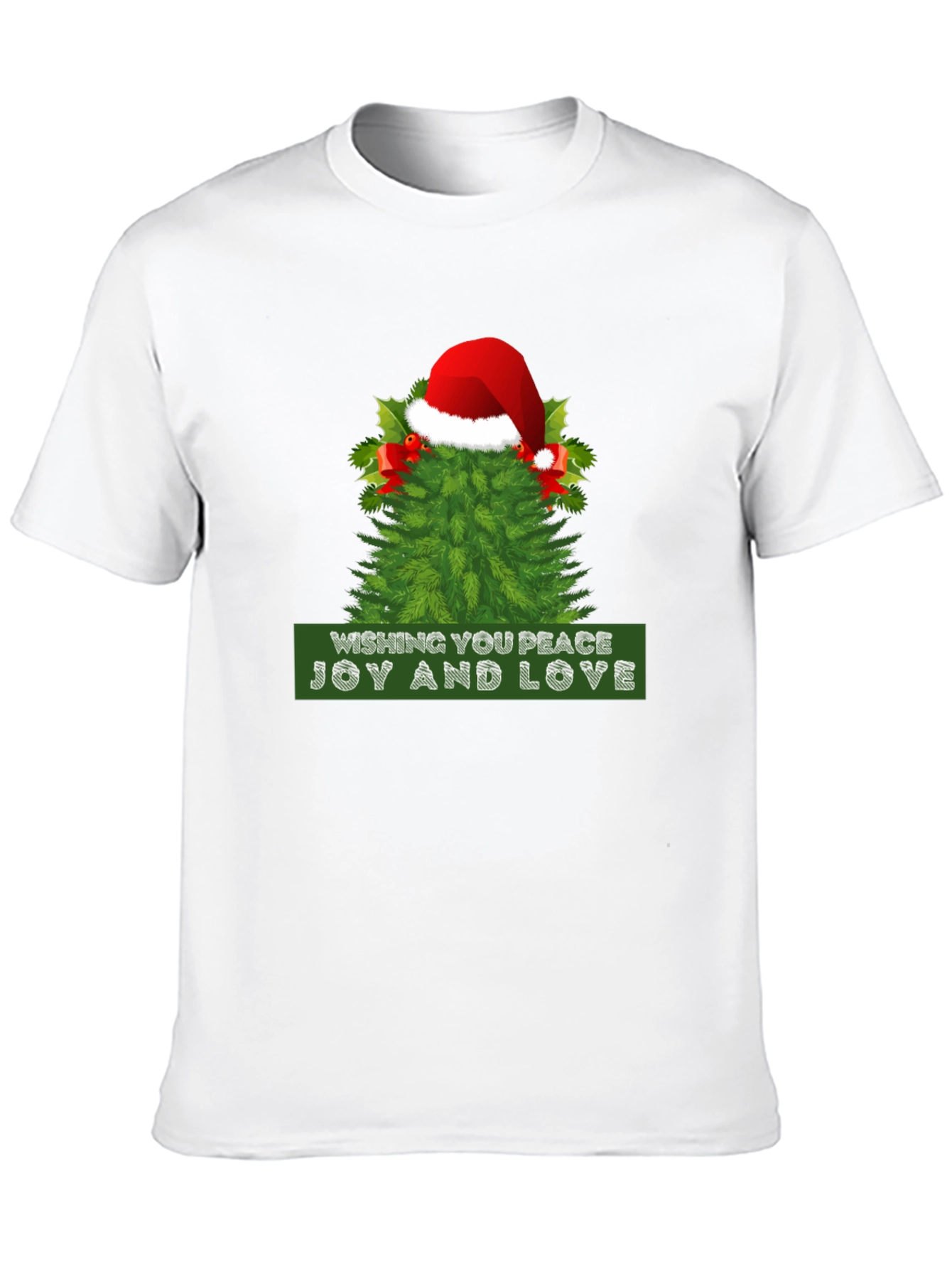 Festive Peace Joy and Love Christmas Tee