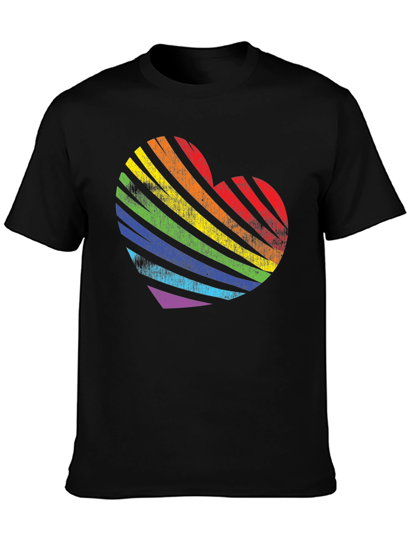 Rainbow Heart Graphic Tee - Pride Love