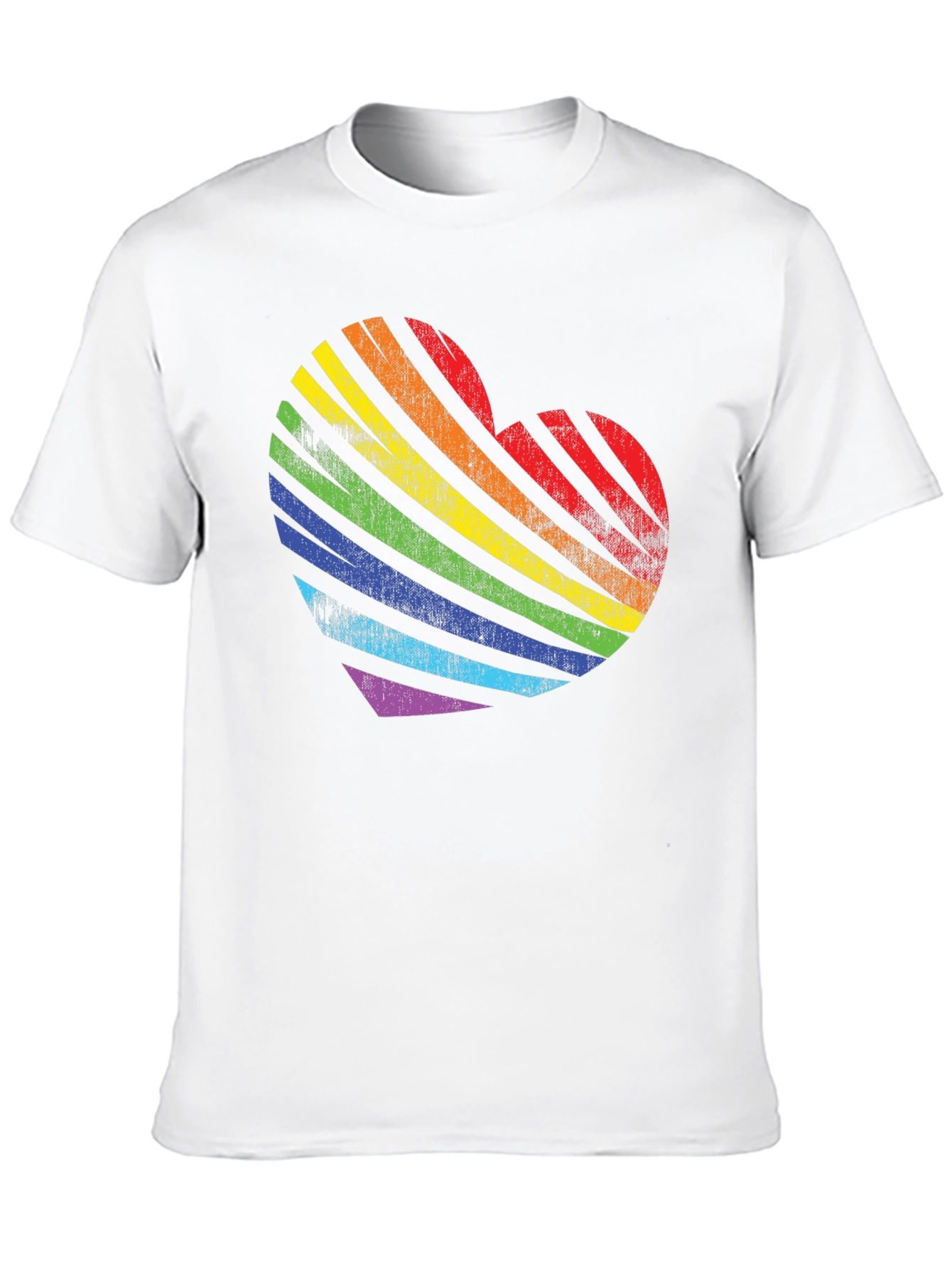 Rainbow Heart Graphic Tee - Pride Love