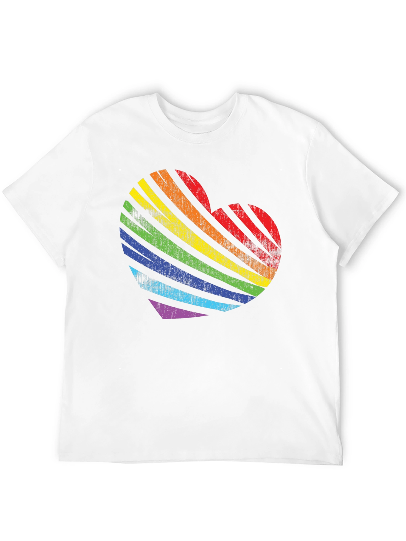 Rainbow Heart Graphic Tee - Pride Love