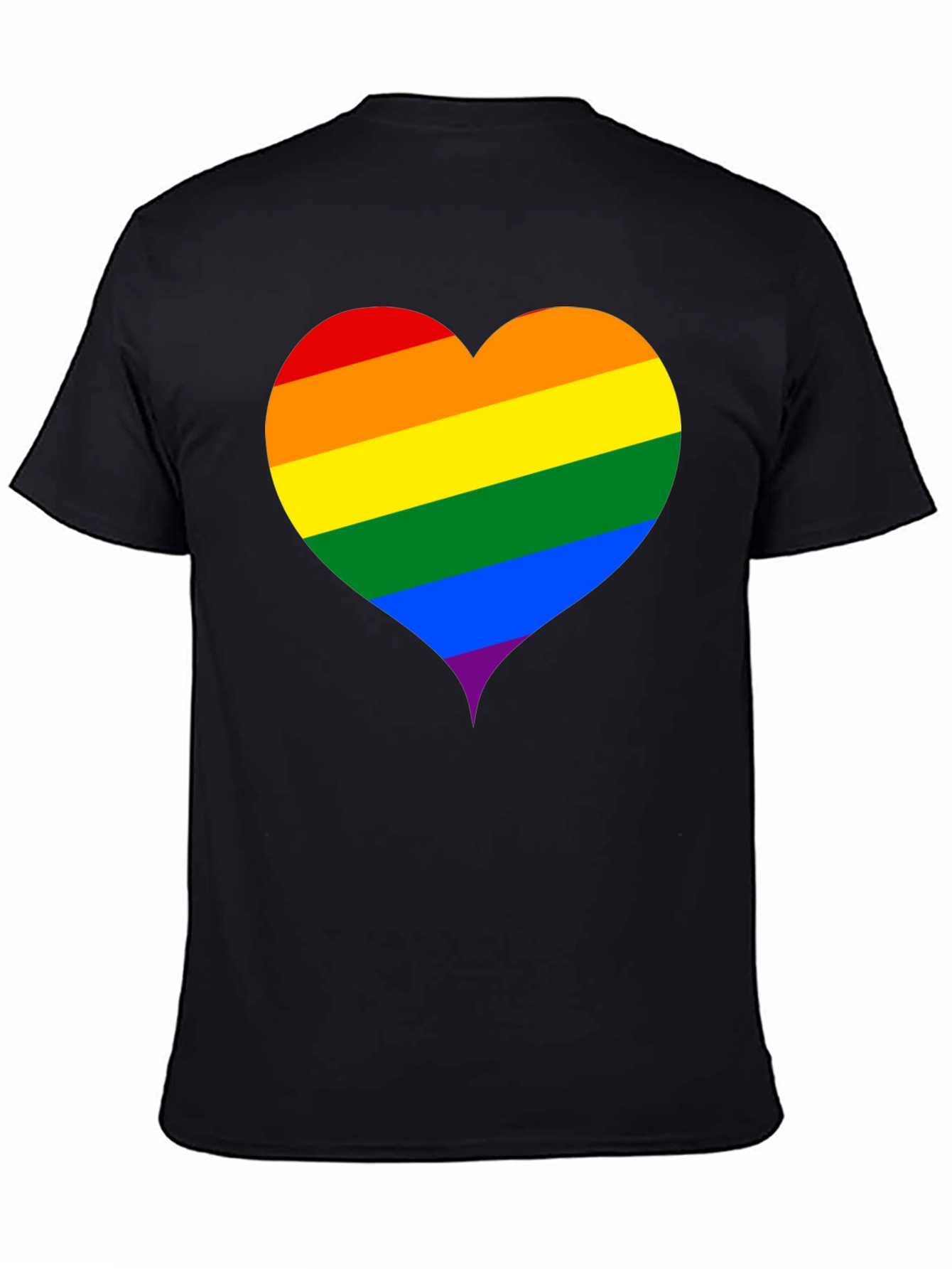 Pride Heart Tee - Black Unisex T-Shirt