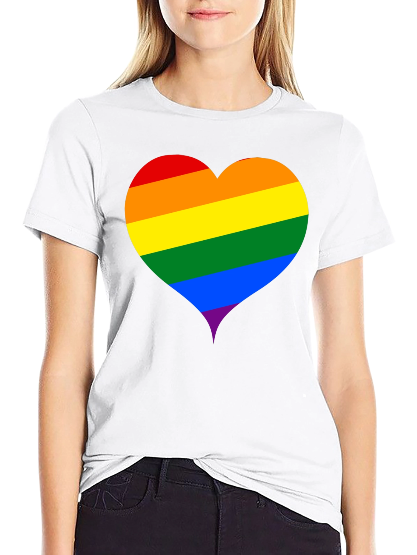 Pride Heart Tee - Black Unisex T-Shirt