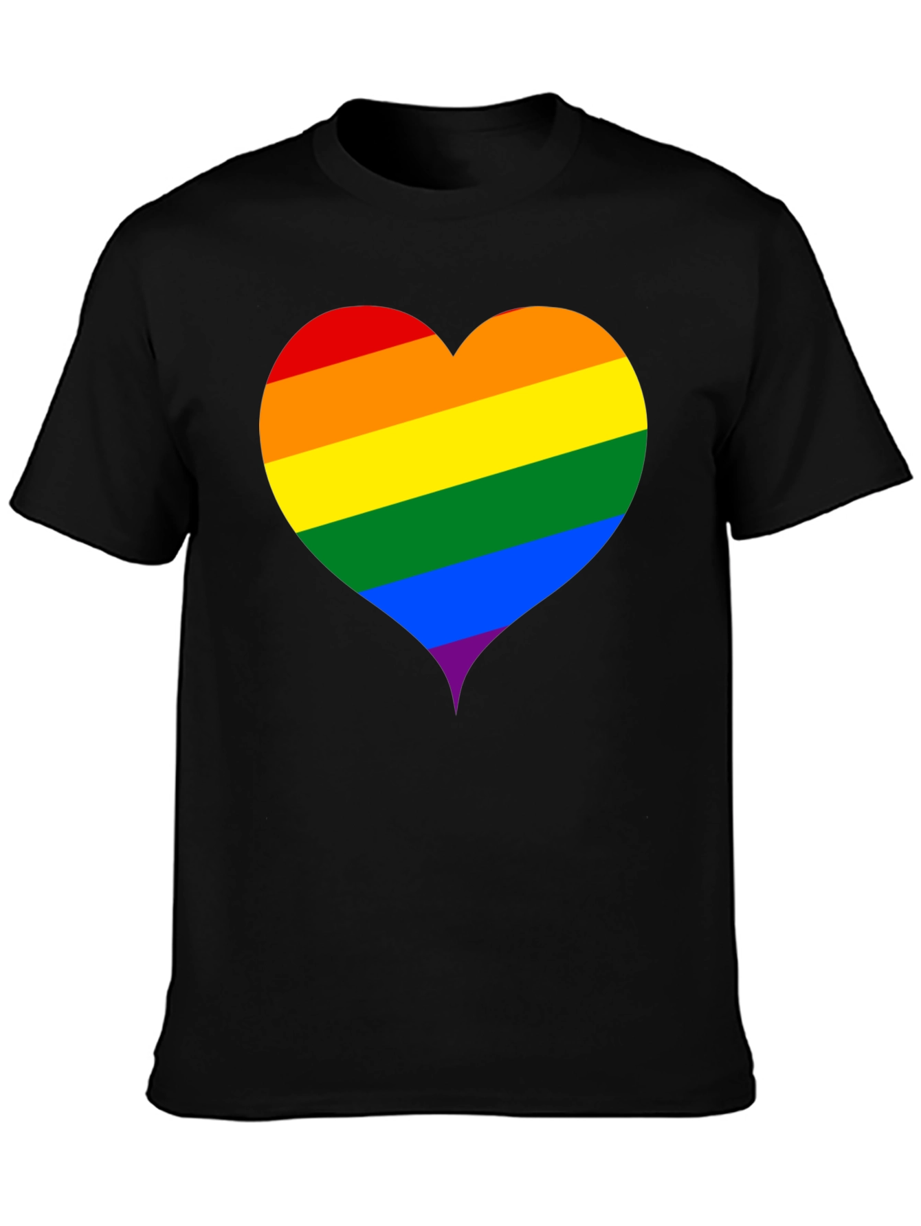 Pride Heart Tee - Black Unisex T-Shirt