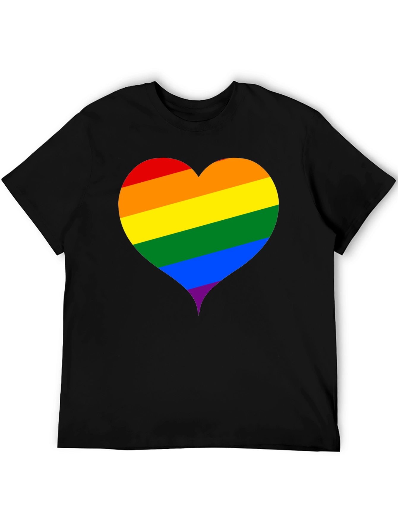 Pride Heart Tee - Black Unisex T-Shirt