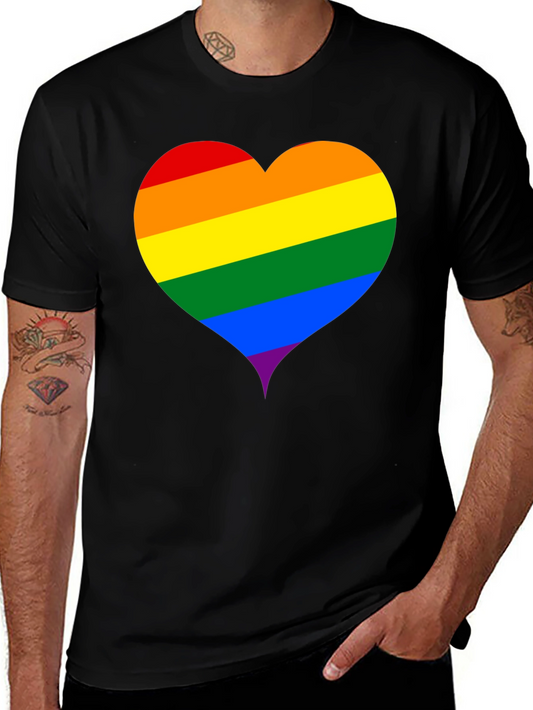 Pride Heart Tee - Black Unisex T-Shirt