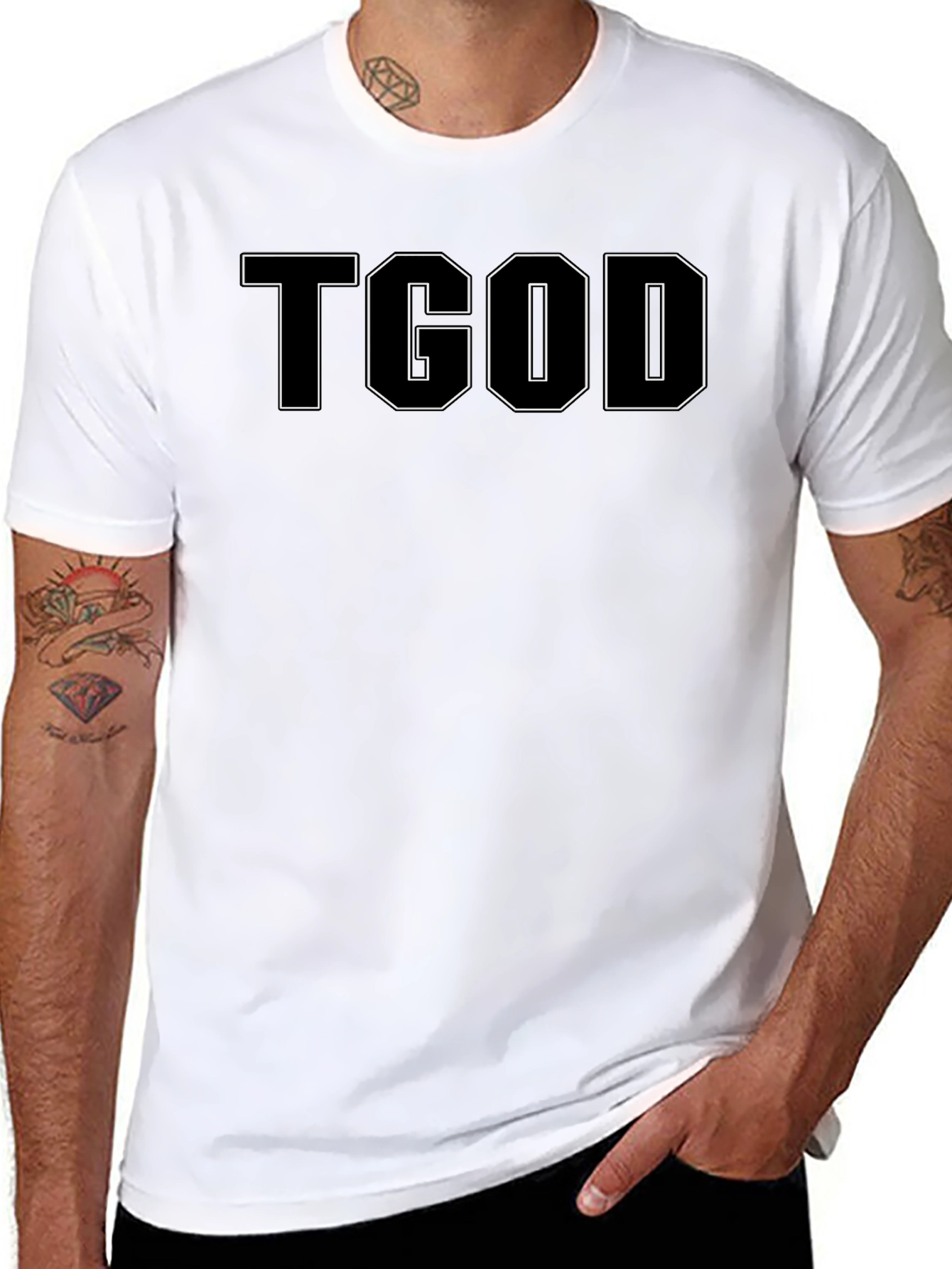 TGod Graphic Tee - Stylish Black Cotton Blend