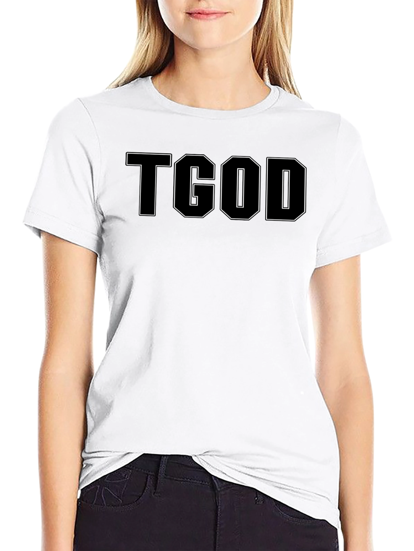 TGod Graphic Tee - Stylish Black Cotton Blend
