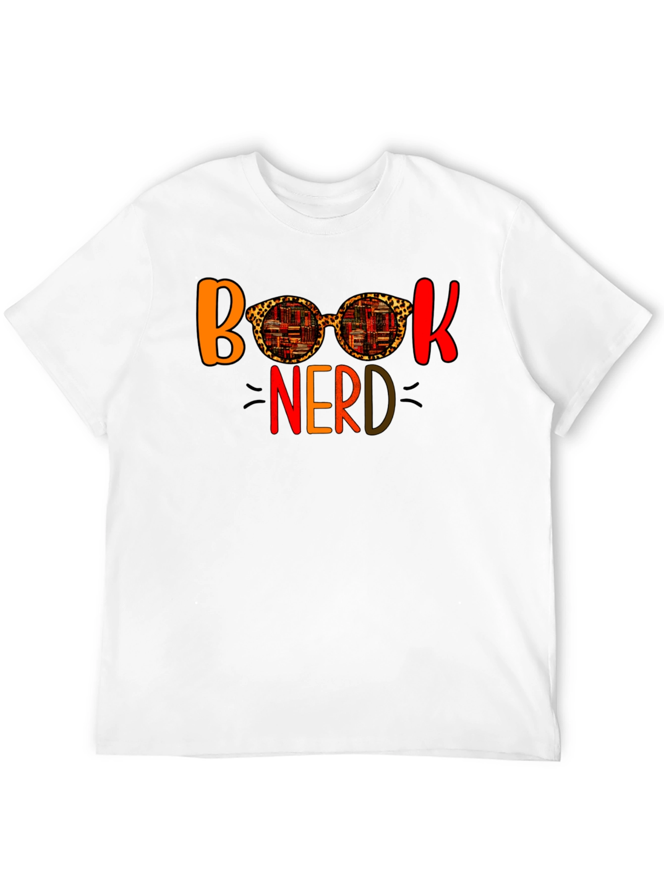 Book Nerd Leopard Print Glasses T-Shirt
