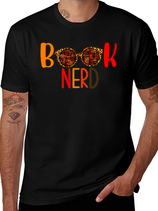 Book Nerd Leopard Print Glasses T-Shirt