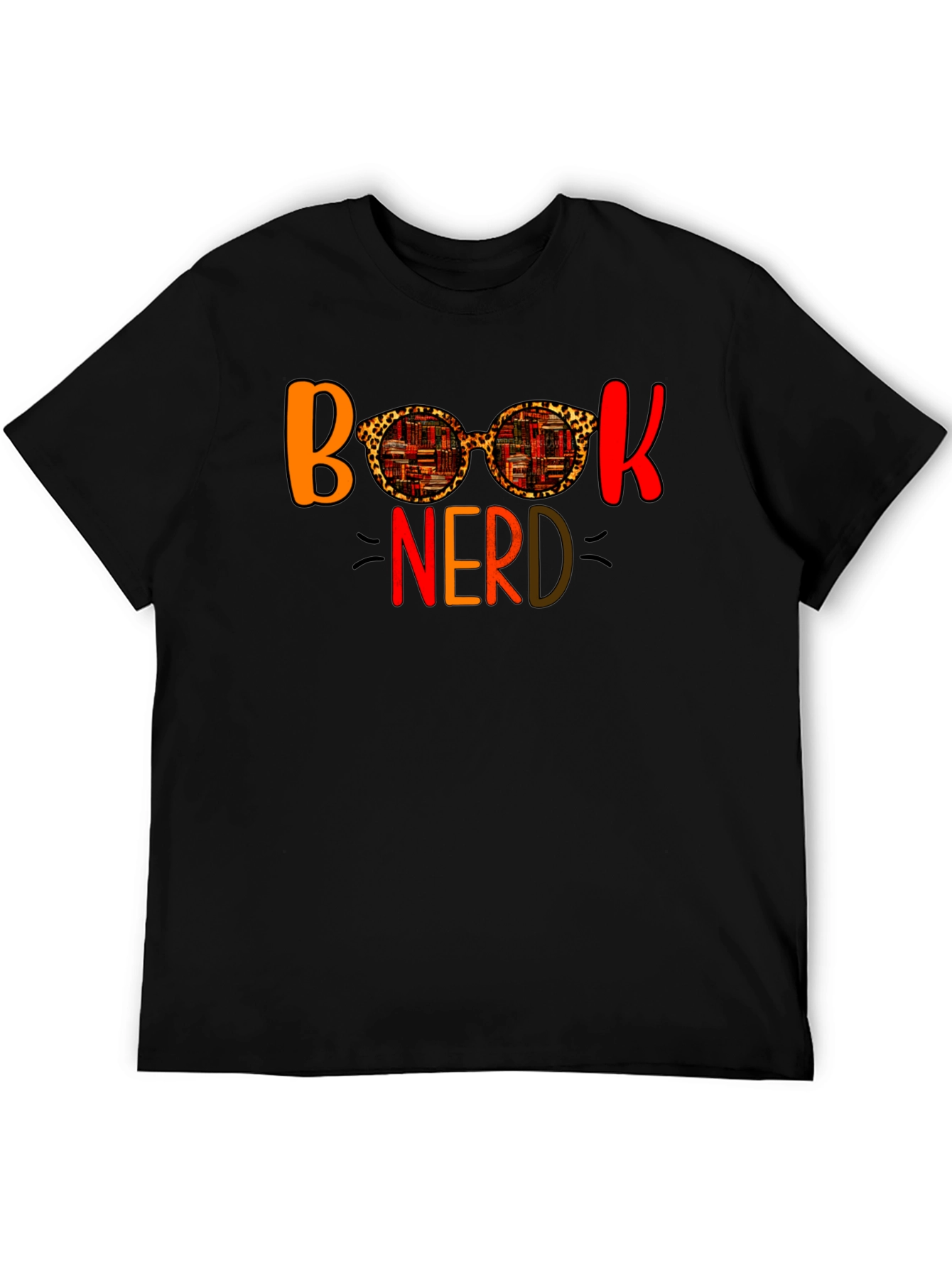 Book Nerd Leopard Print Glasses T-Shirt