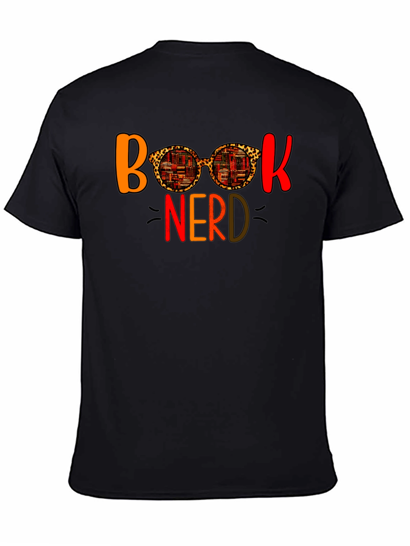 Book Nerd Leopard Print Glasses T-Shirt