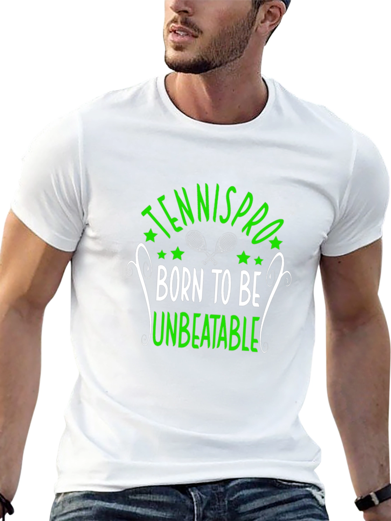 TennisPro Unbeatable Graphic T-Shirt - Black