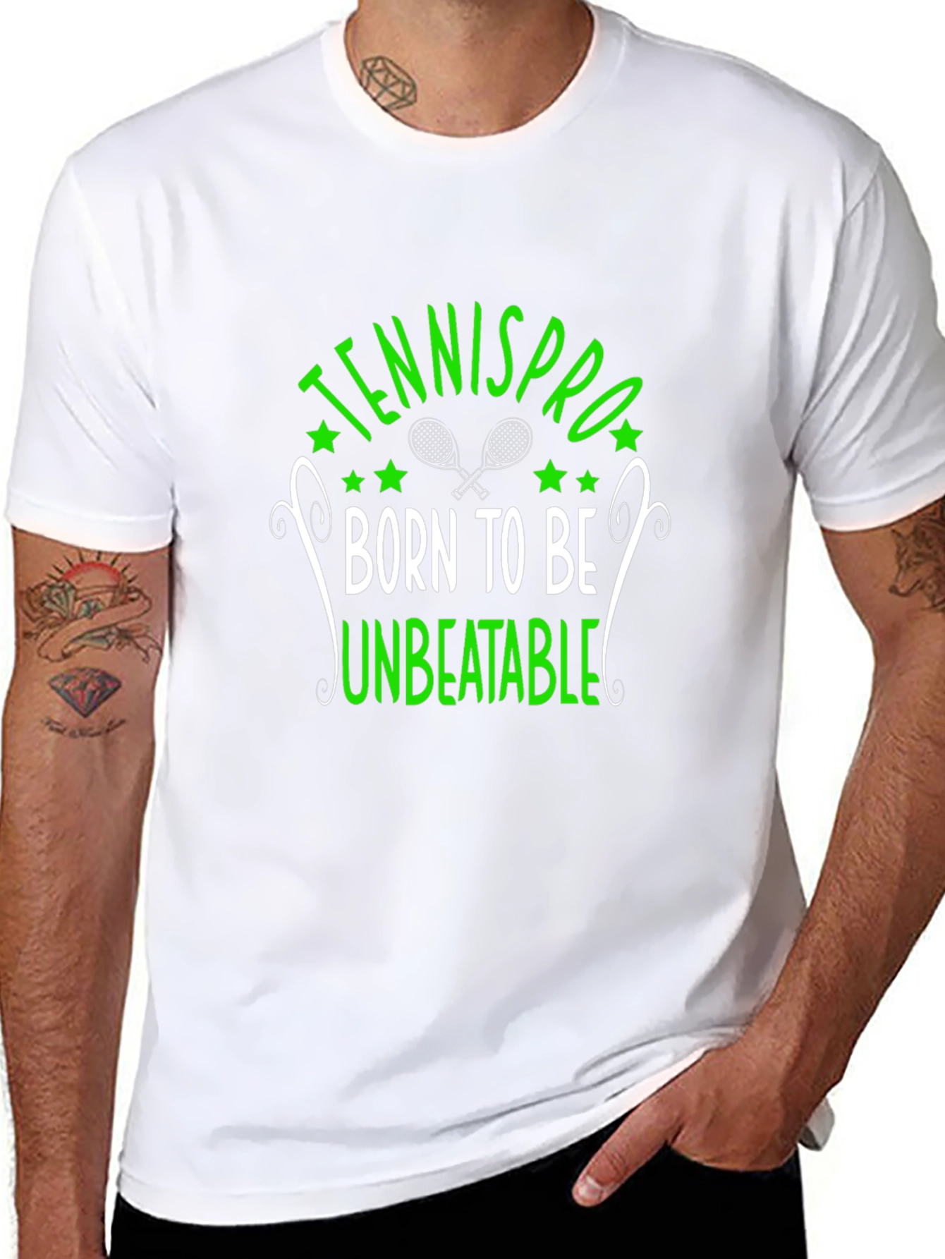 TennisPro Unbeatable Graphic T-Shirt - Black