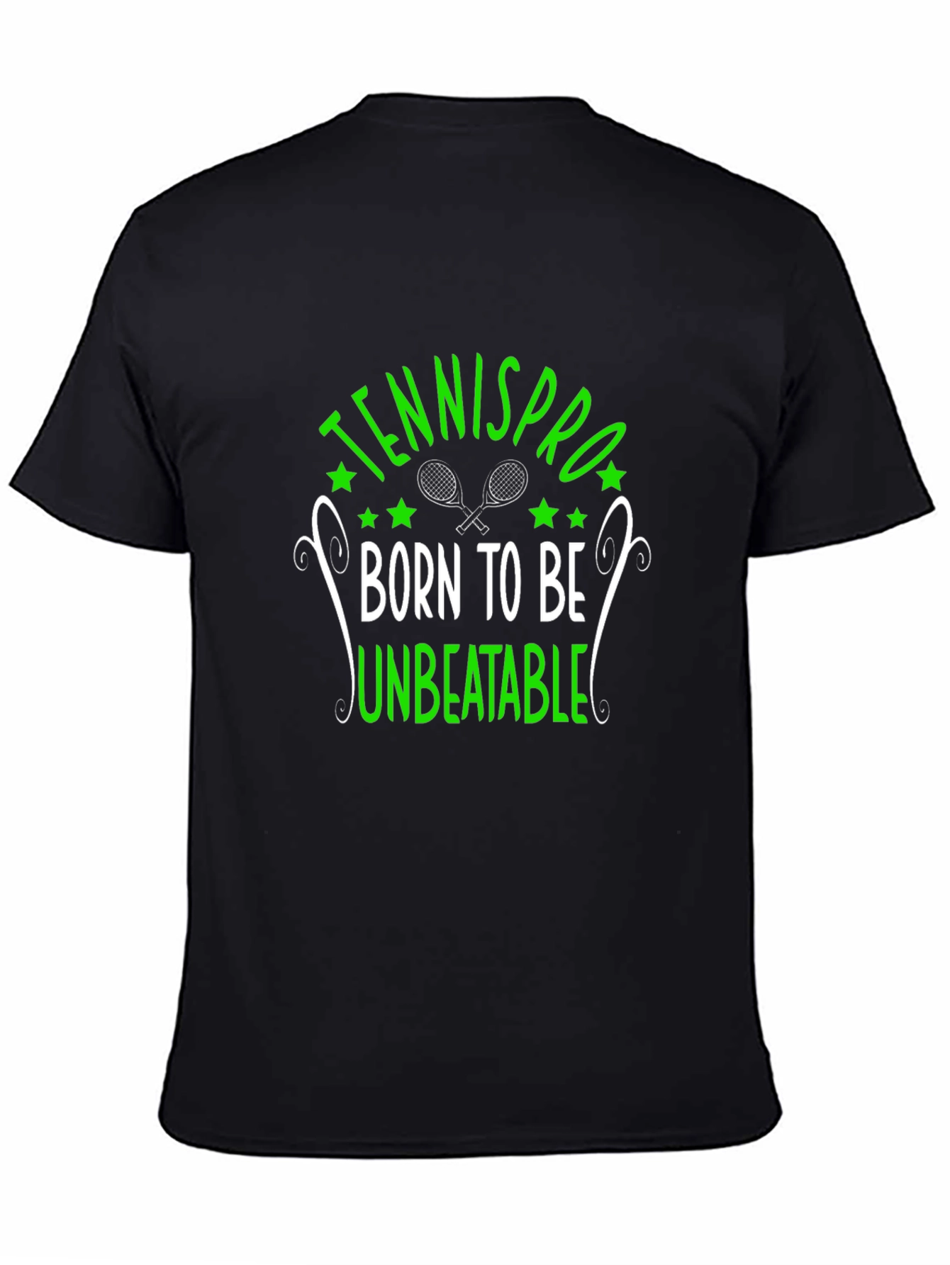 TennisPro Unbeatable Graphic T-Shirt - Black