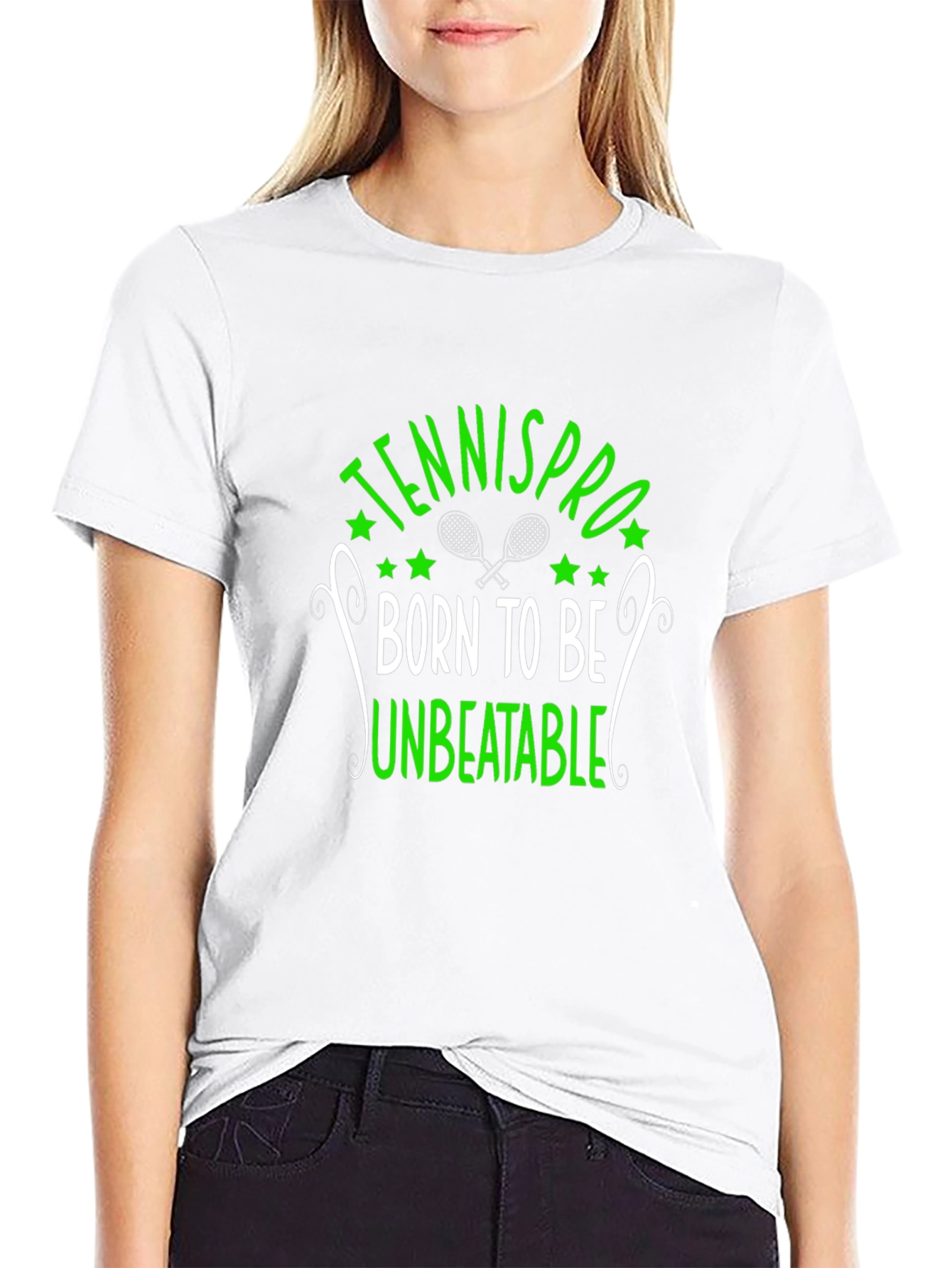 TennisPro Unbeatable Graphic T-Shirt - Black