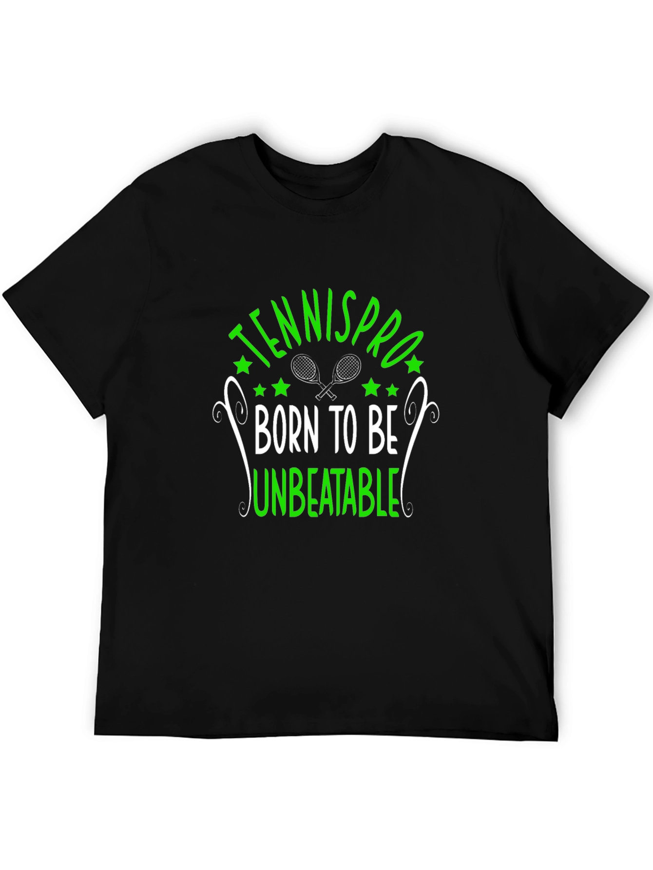 TennisPro Unbeatable Graphic T-Shirt - Black
