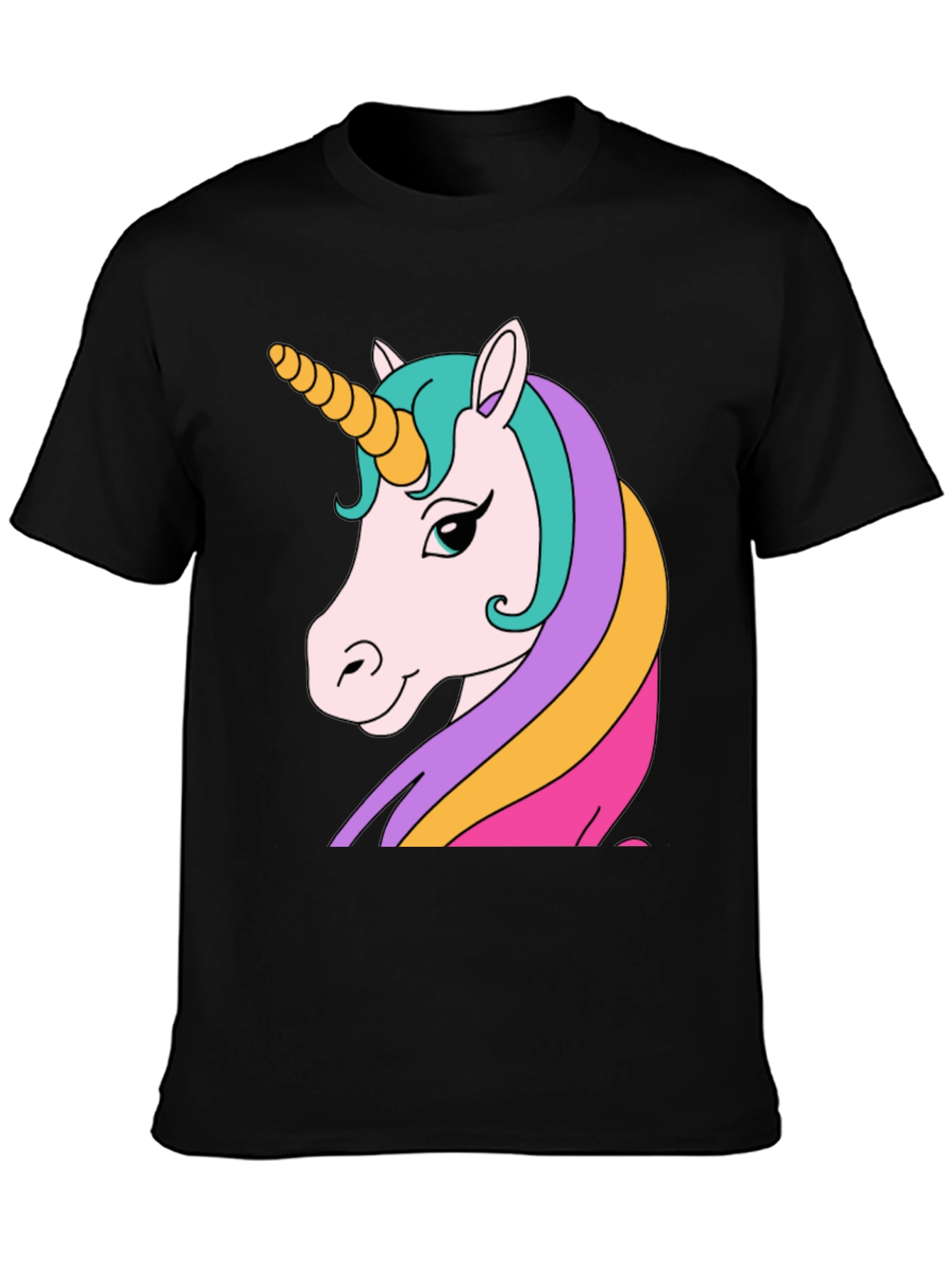 Unicorn Graphic Black T-Shirt
