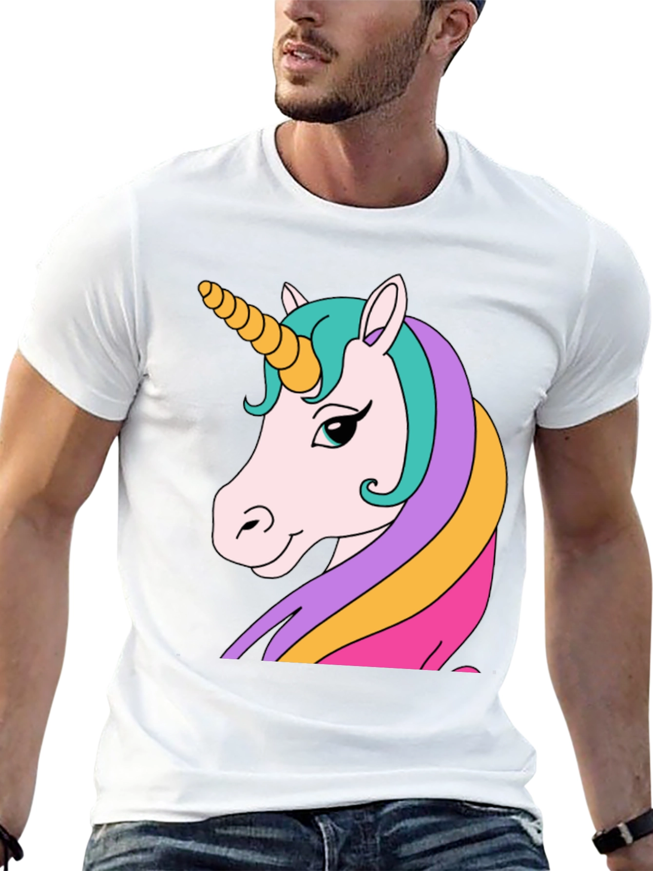 Unicorn Graphic Black T-Shirt