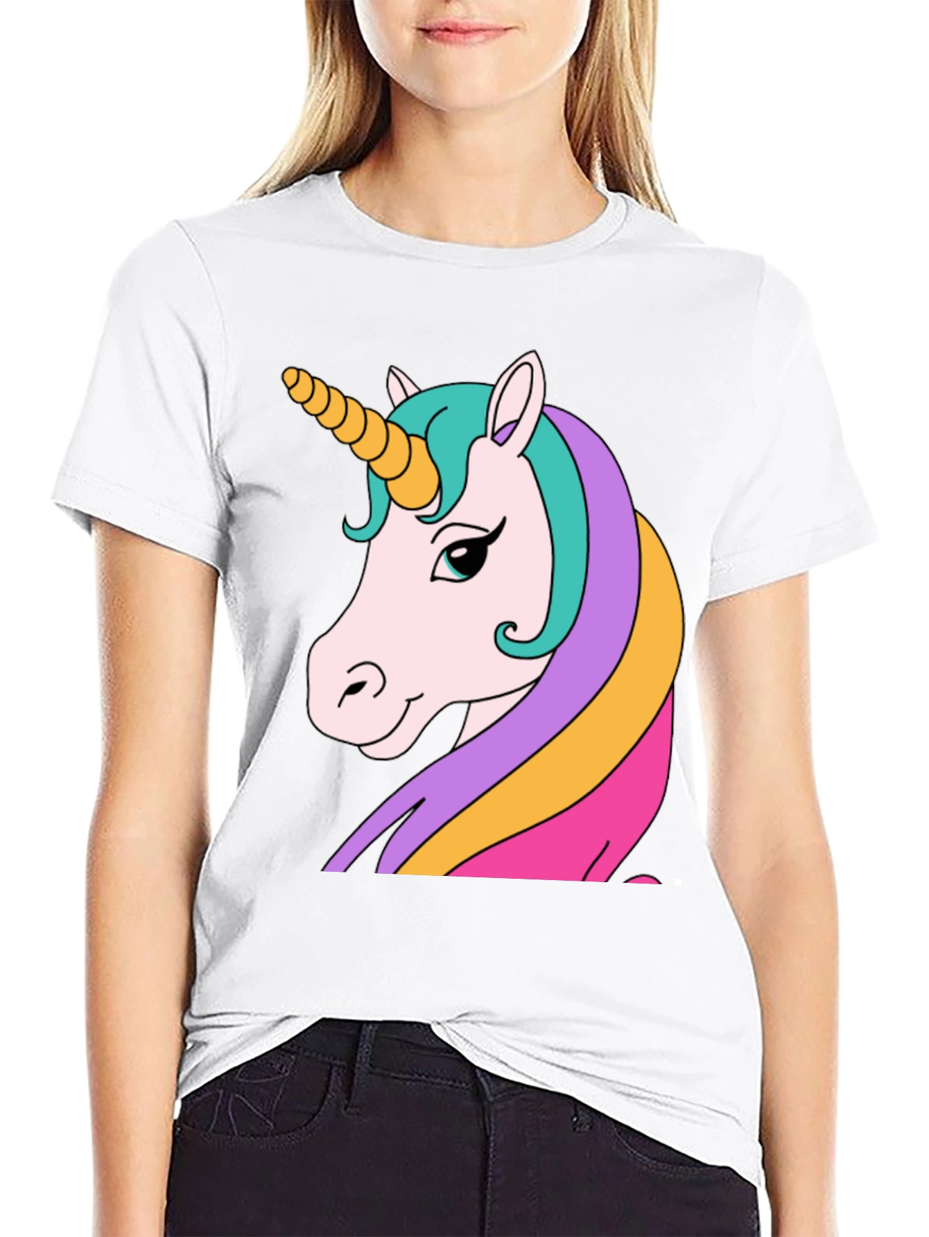 Unicorn Graphic Black T-Shirt