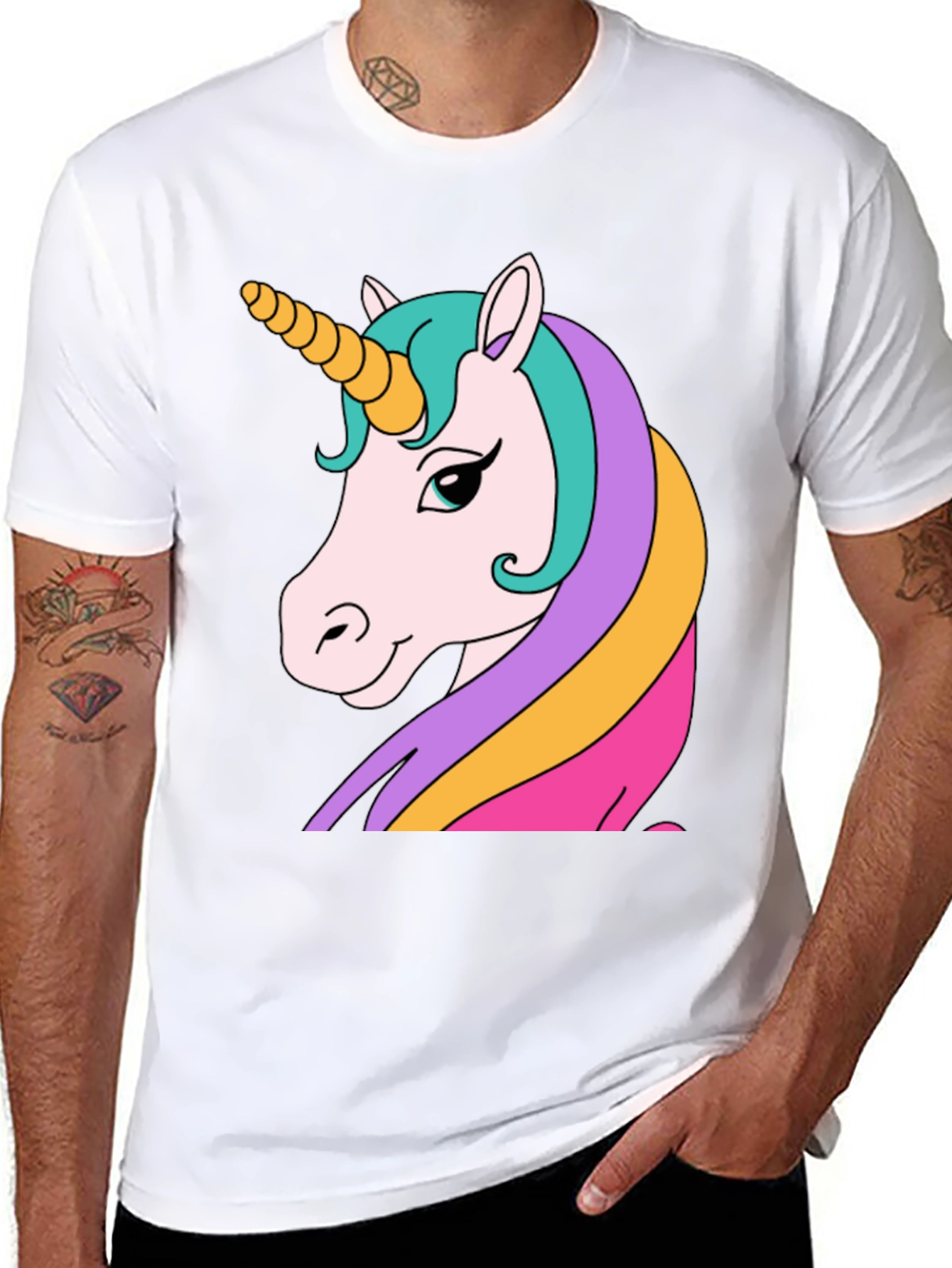 Unicorn Graphic Black T-Shirt