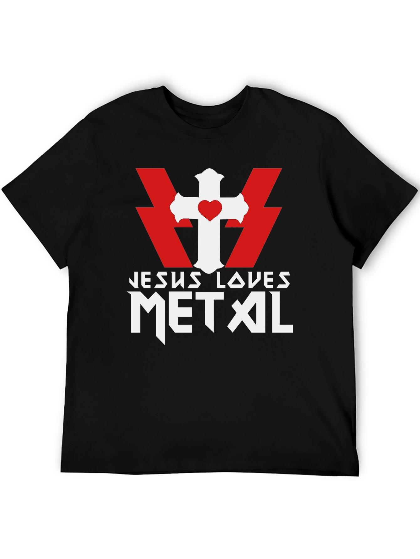 Jesus Loves Metal Graphic T-Shirt - Bold Christian Apparel