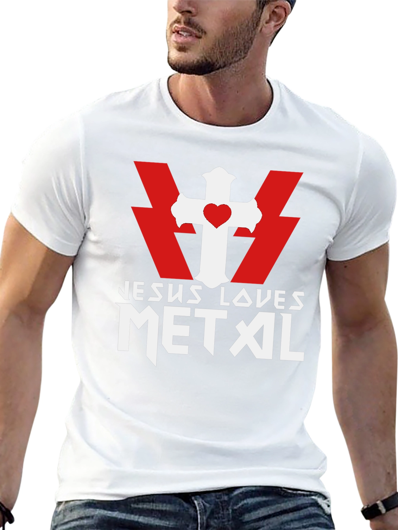 Jesus Loves Metal Graphic T-Shirt - Bold Christian Apparel
