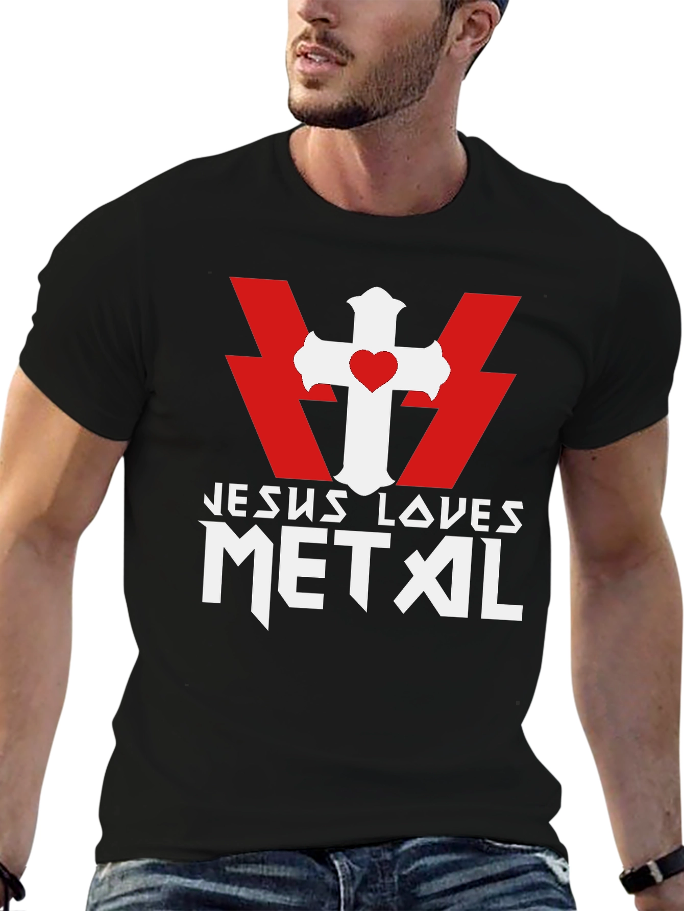 Jesus Loves Metal Graphic T-Shirt - Bold Christian Apparel