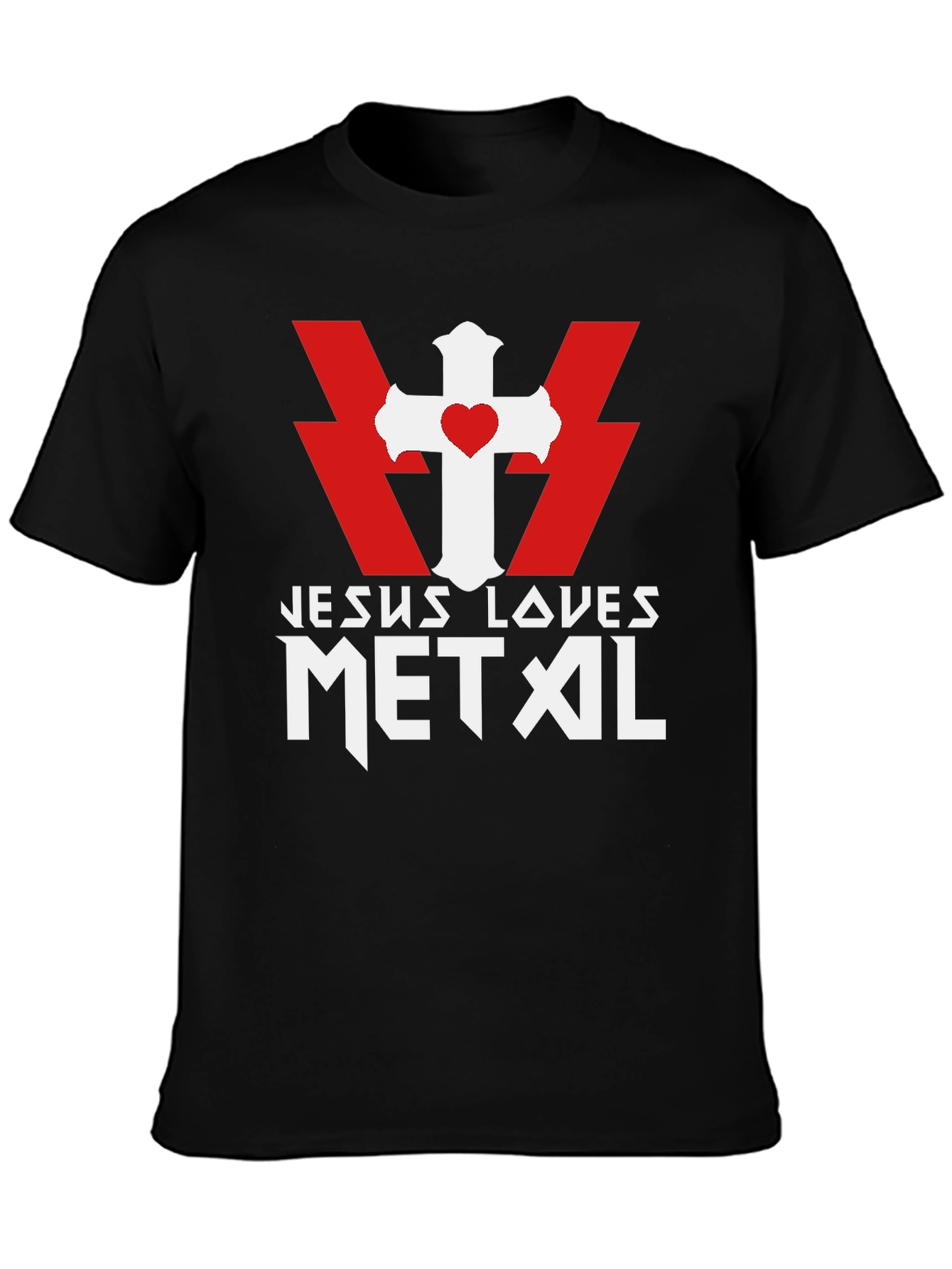 Jesus Loves Metal Graphic T-Shirt - Bold Christian Apparel