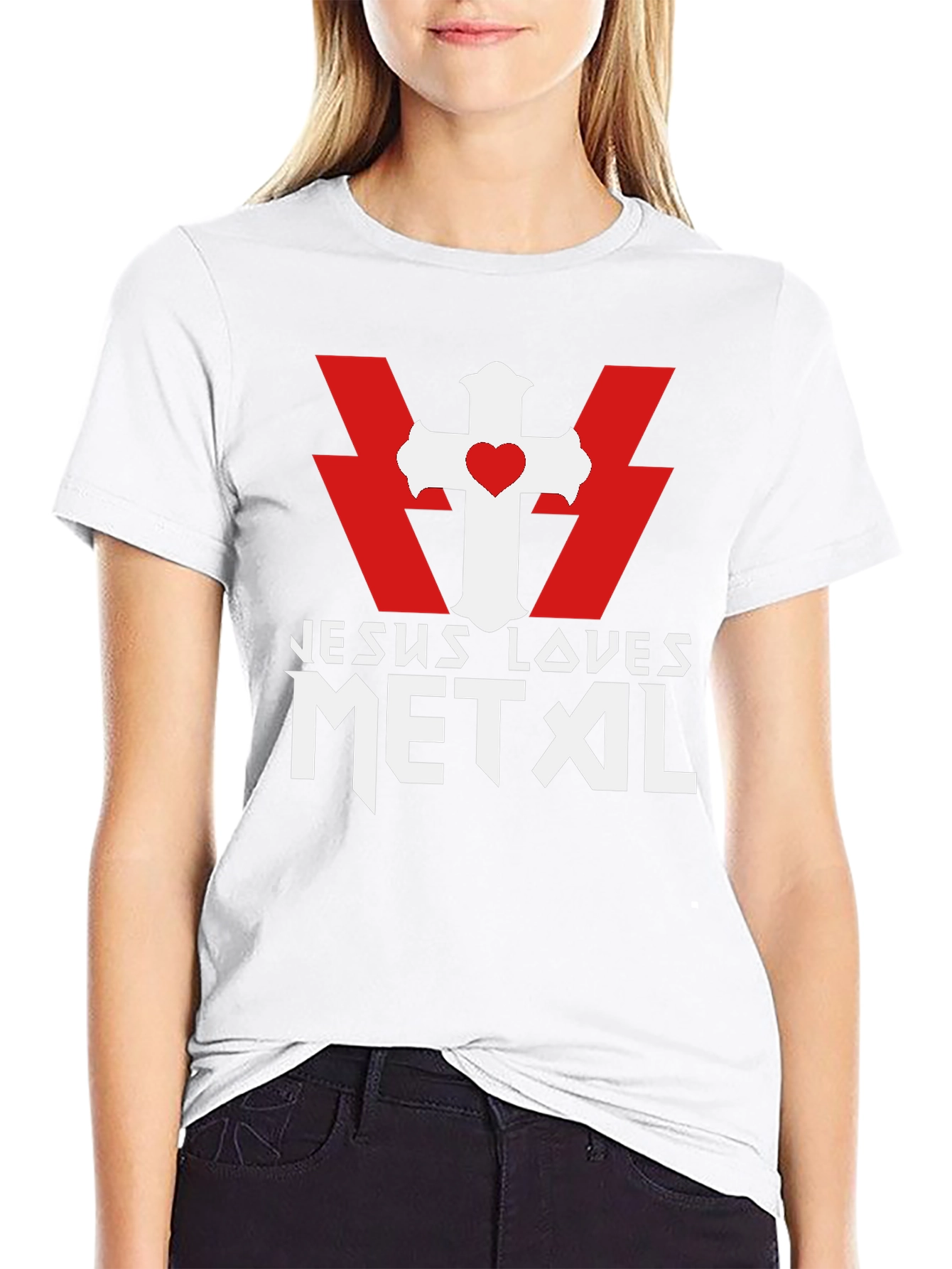 Jesus Loves Metal Graphic T-Shirt - Bold Christian Apparel