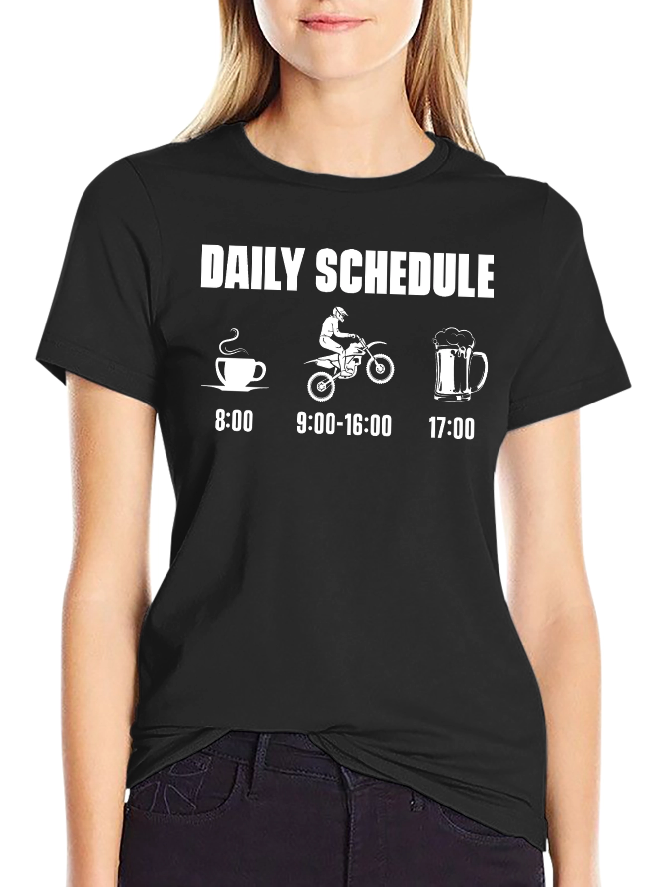 Daily Schedule T-Shirt - Motorcycle Rider Tee