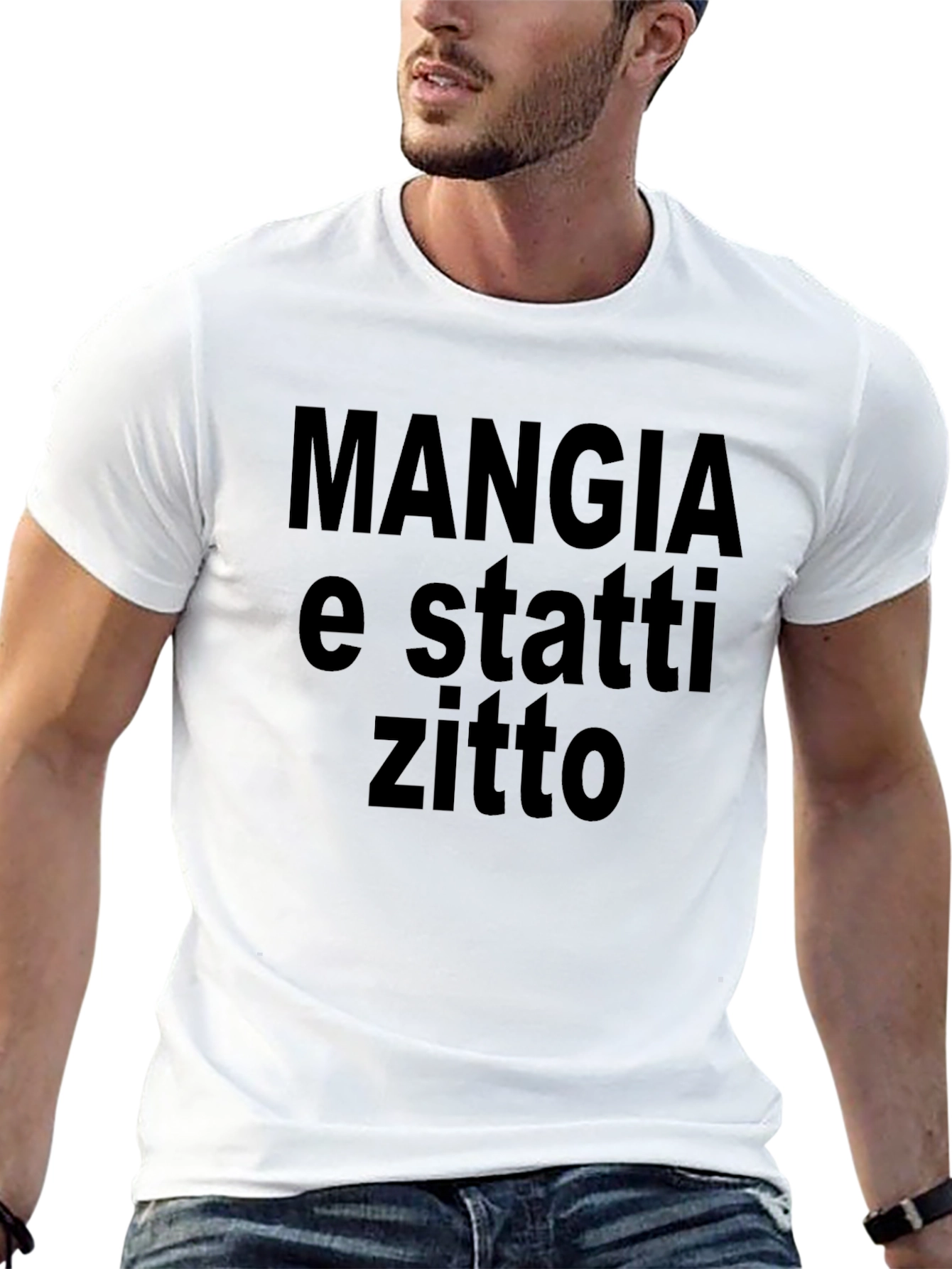 Mangia e Statti Zitto Graphic Tee - Black