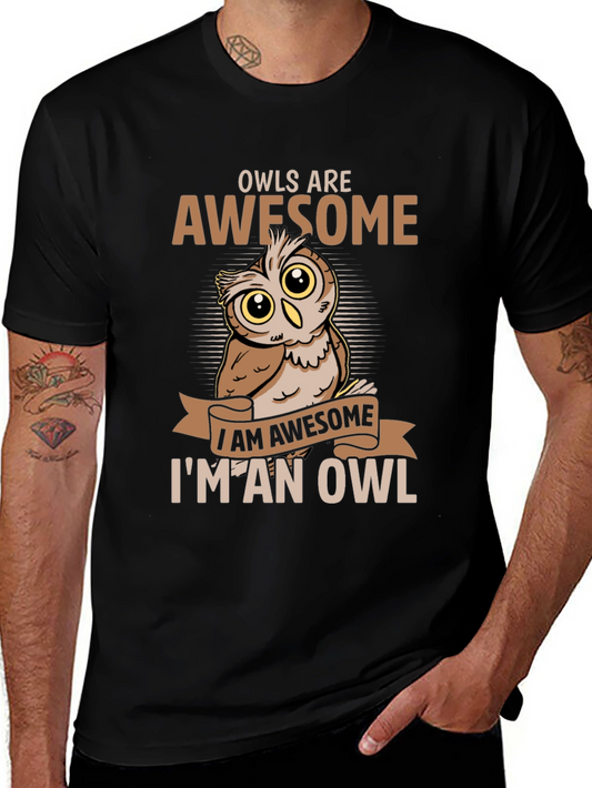 Awesome Owl Graphic Tee - Owls Are Awesome