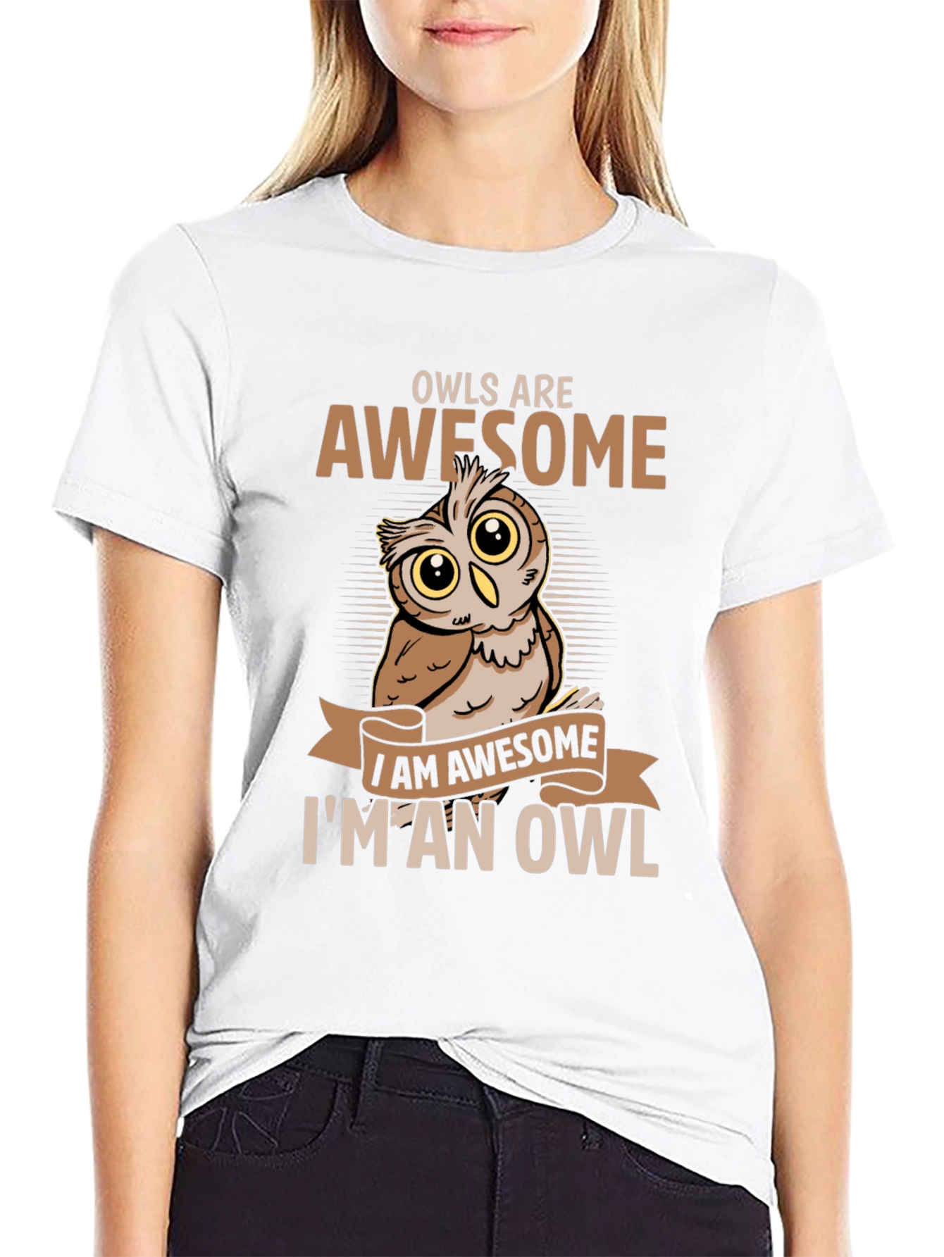 Awesome Owl Graphic Tee - Owls Are Awesome