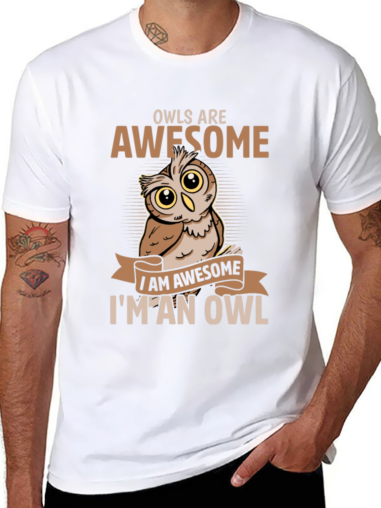 Awesome Owl Graphic Tee - Owls Are Awesome